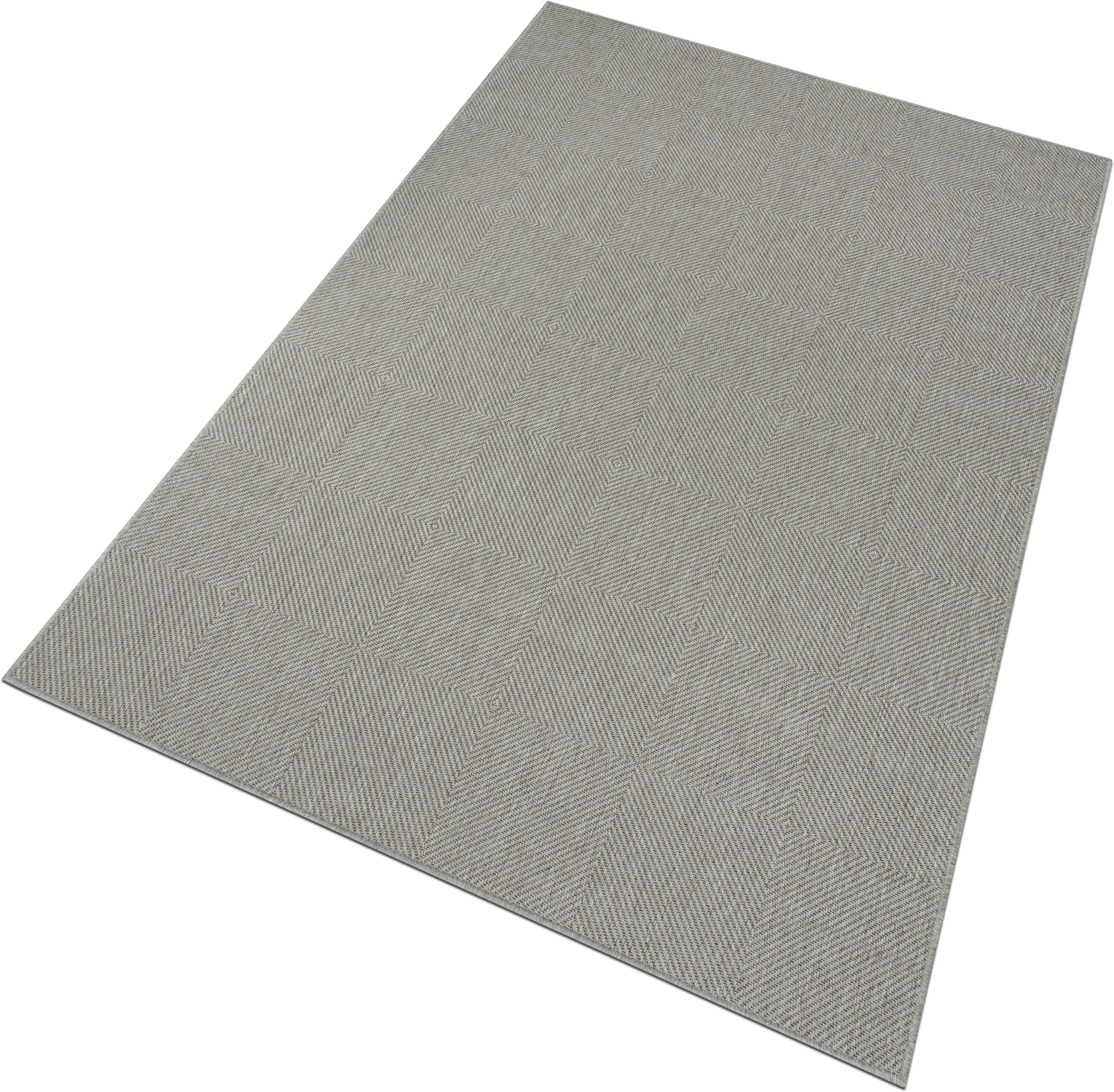 GOODproduct Tapis »Anna, auch als Läufer erhältlich« Rectangulaire 3 mm Höhe adapté intérieur et extérieur, aspect sisal, résistant aux intempéries et aux UV
