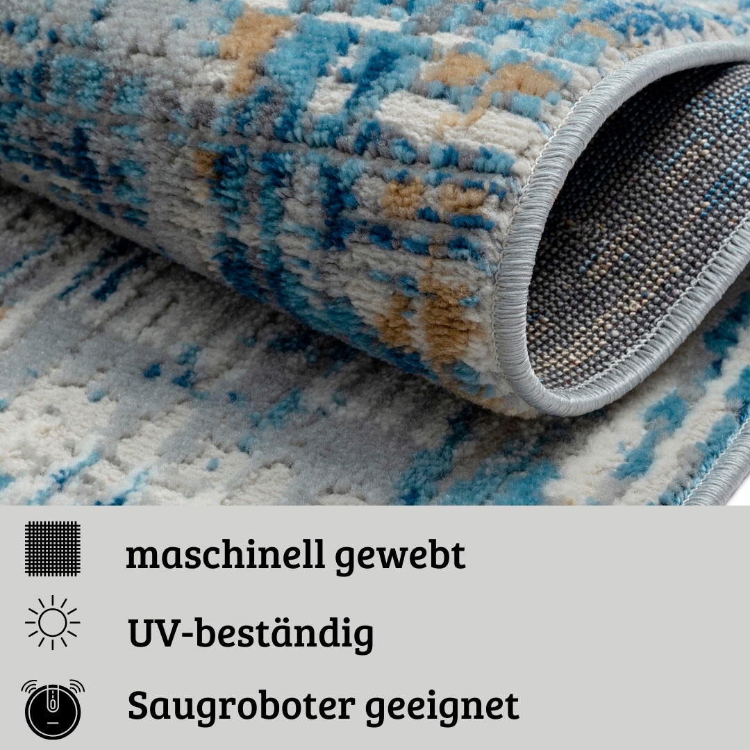GOODproduct Teppich »Niamh, LAGERRÄUMUNG!« rechteckig 8 mm Höhe Kurzflor, modernes Design, pflegeleicht, Wohnzimmer