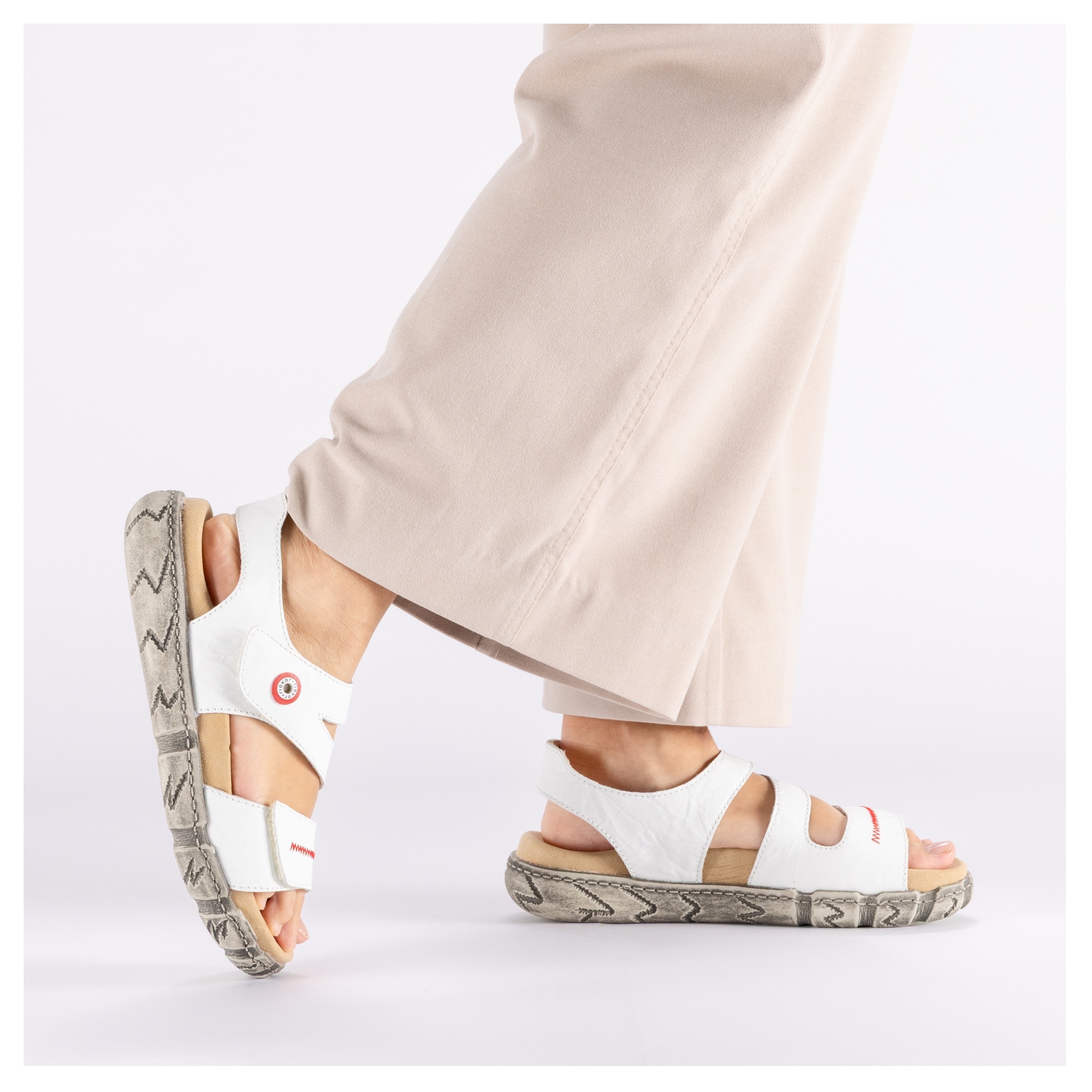 Rieker Sandale  Chaussure d'été, sandale velcro avec couture décorative