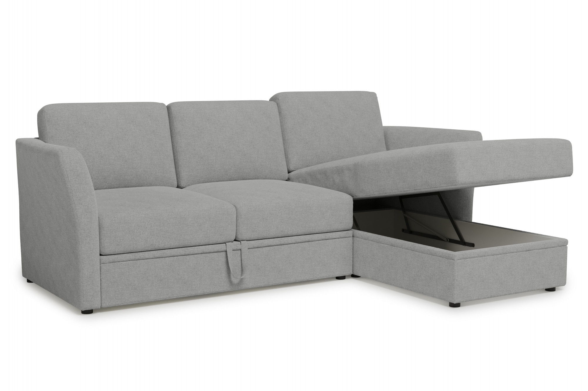 Home affaire Canapé d'angle »Lavars, L-Form, Schlafsofa« mit Bettfunktion und Stauraum, in zwei verschiedenen Bezugsqualitäten