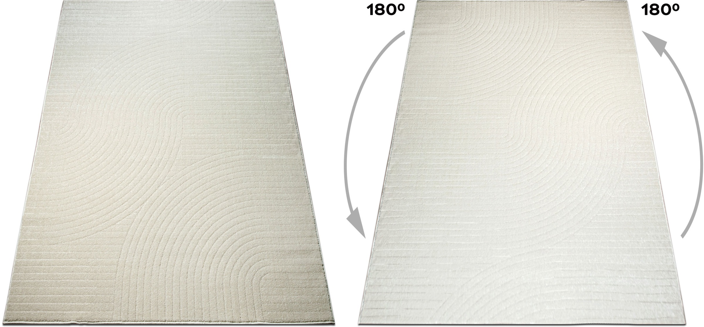 my home Tapis »Revea, Zen Garden-Design in Hoch-Tief-Struktur,« Rectangulaire 9 mm Höhe 3D-Effekt, softer Kurzflor, pflegeleicht, Scandi-Look