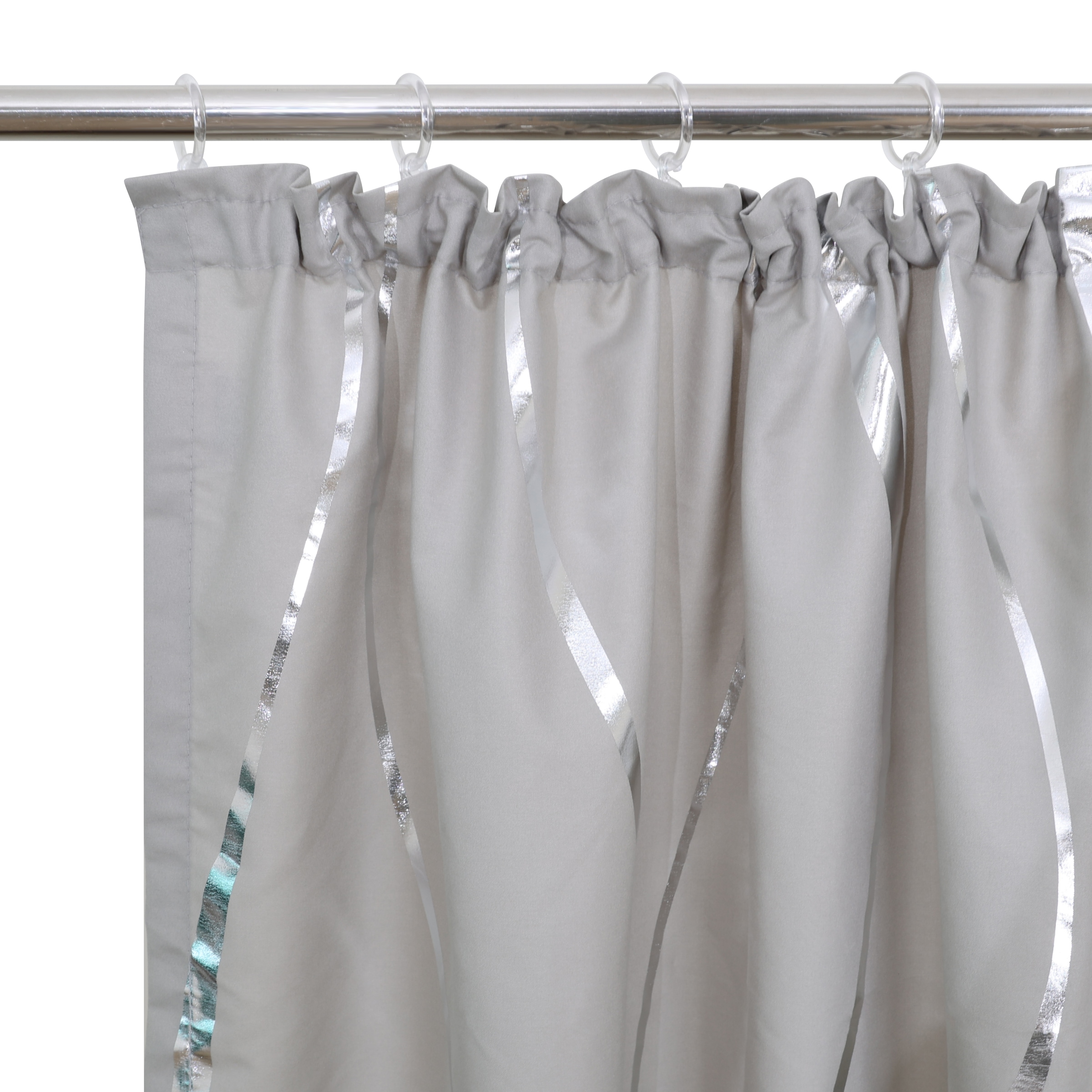 GOODproduct Gardine »Quinnton« Kräuselband 2 Stk. tlg. Blickdicht, 2er‑Set. Metallic‑Akzenten, Kräuselband