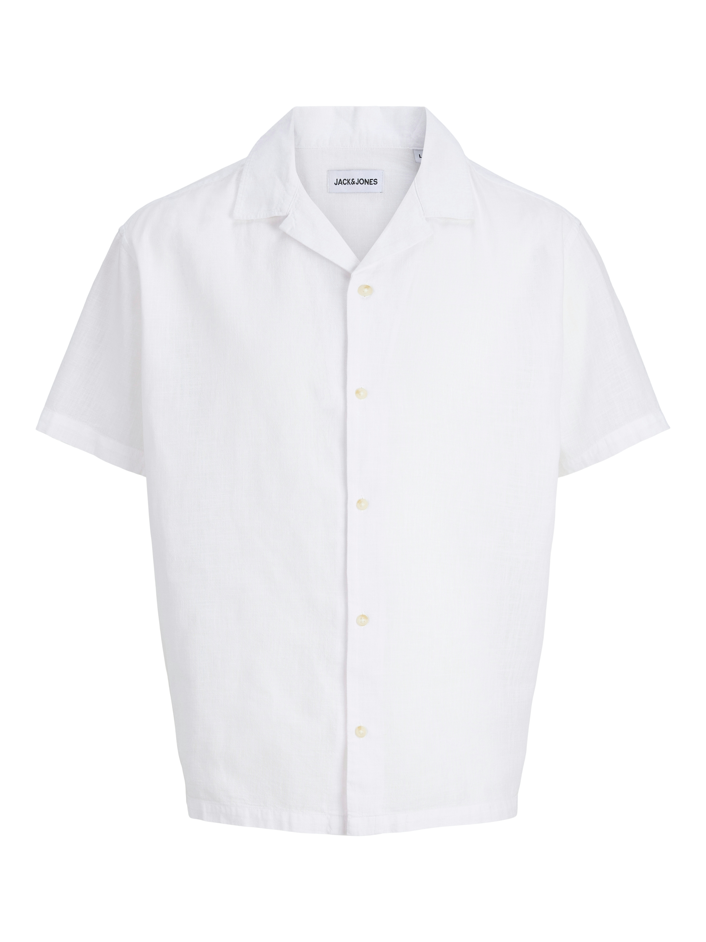 Jack & Jones Kurzarmhemd »JJESUMMER LINEN BLEND RESORT SHIRT SS SN« Baumwollmischung, relaxed fit