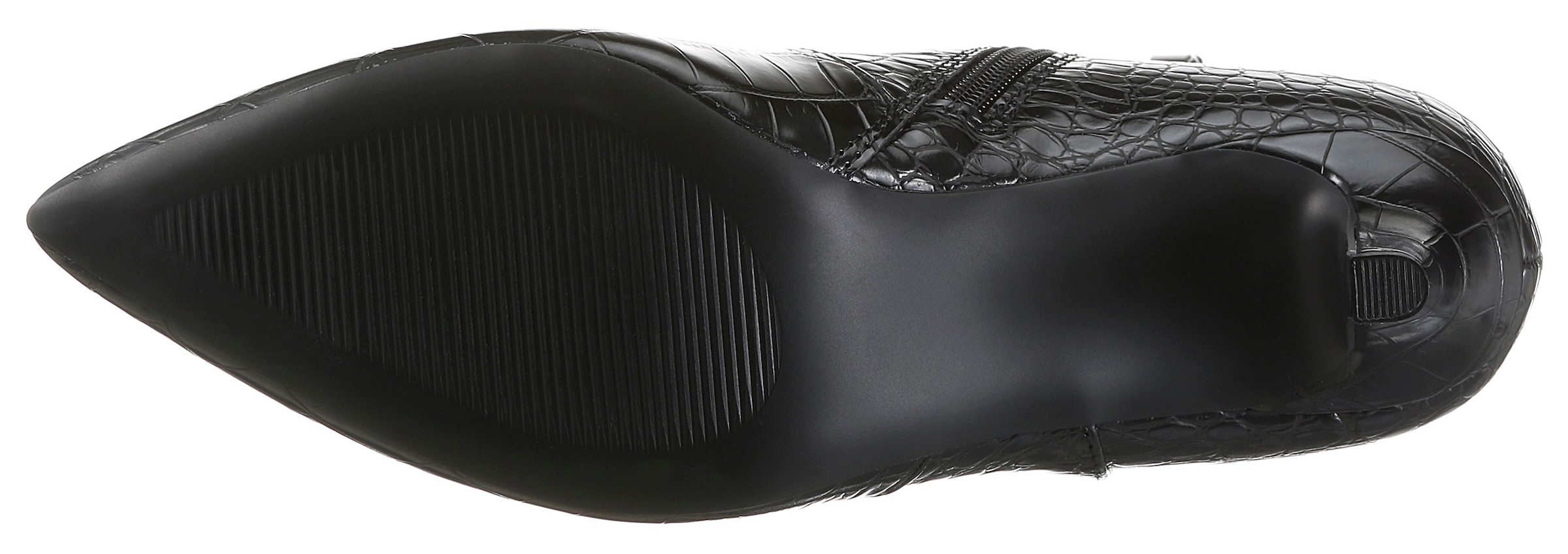 Aniston SHOES Stiefelette  Abendschuh, spitze Form, in Kroko-Optik - NEUE KOLLEKTION