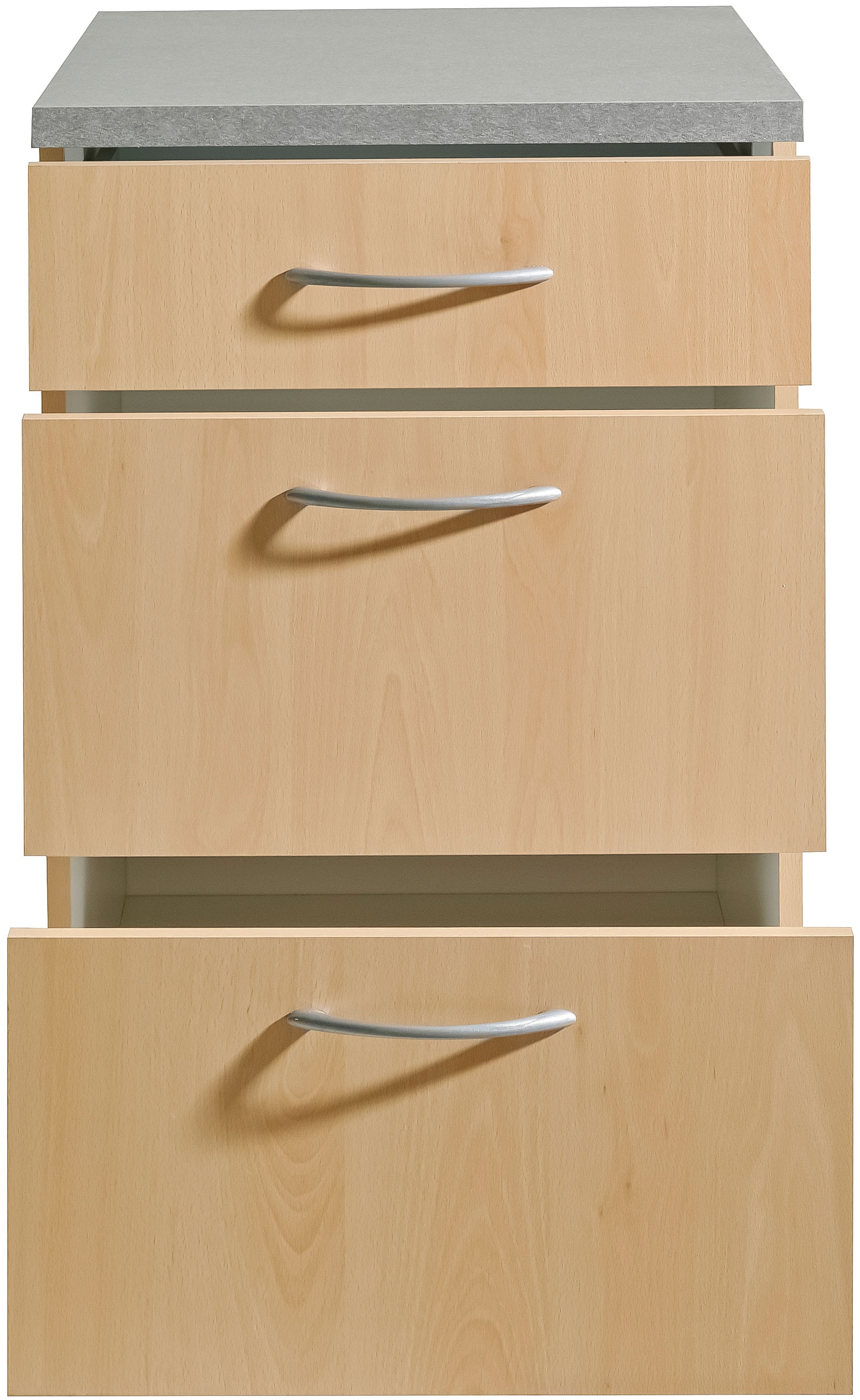 wiho Küchen Unterschrank »Kiel« 50 cm breit, 60 cm tief, mit 2 grossen Auszügen und 1 Schublade