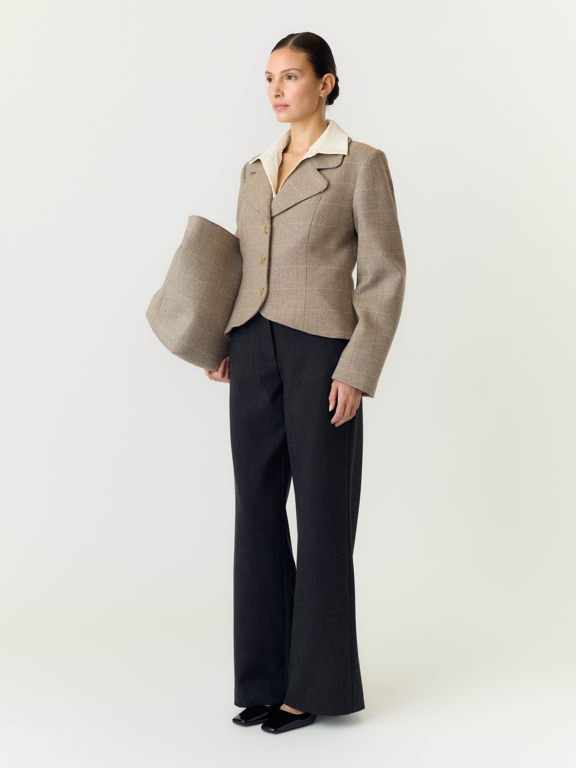 Y.A.S Veste courte »YASTHELA LS WOOL BLEND SHORT JACKET NOOS« Mélange de matières avec laine