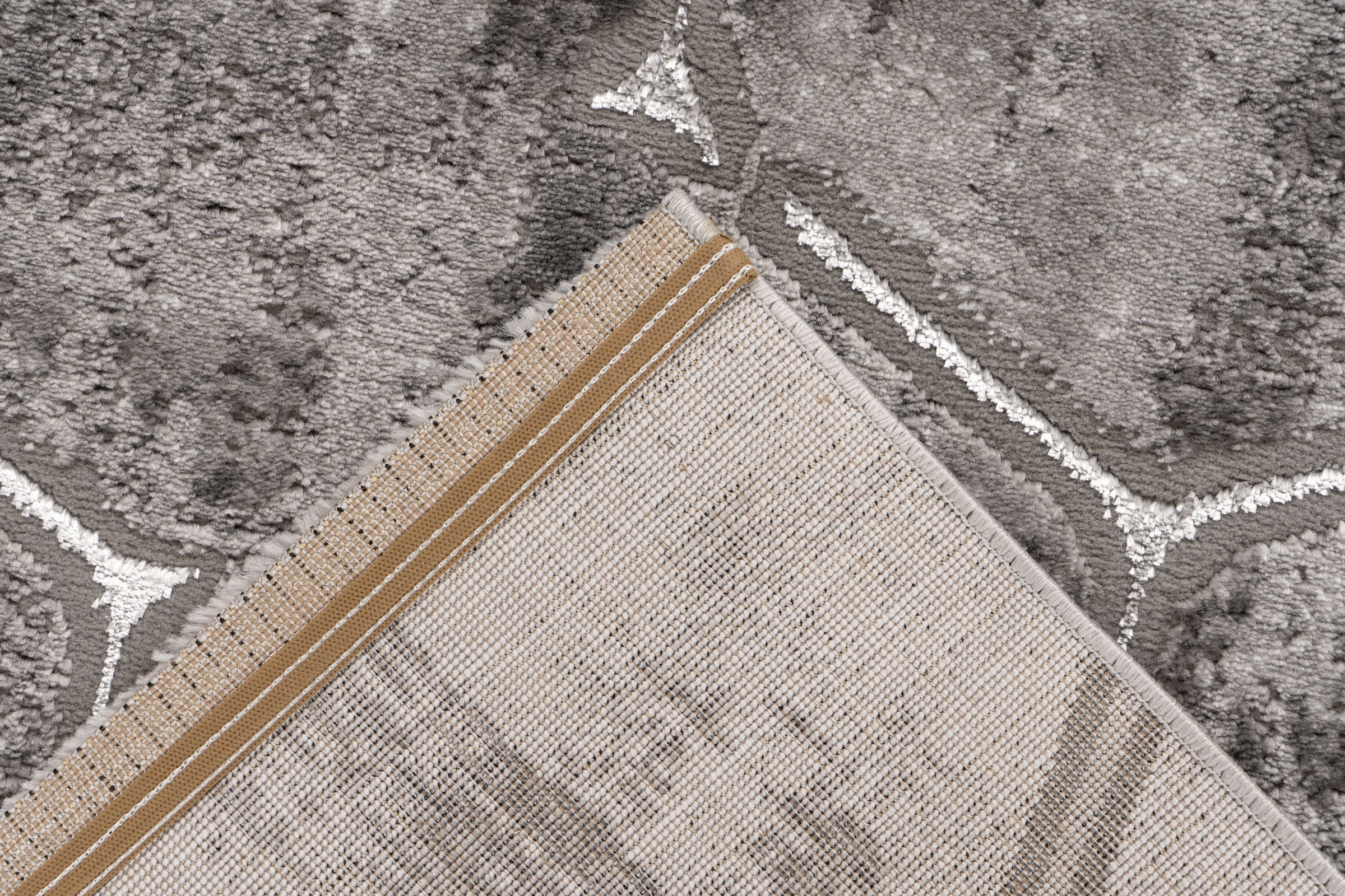 Kayoom Tapis »Mineral 525« Rectangulaire 12 mm Höhe Kurzflor, Hoch Tief Struktur, Wohnzimmer