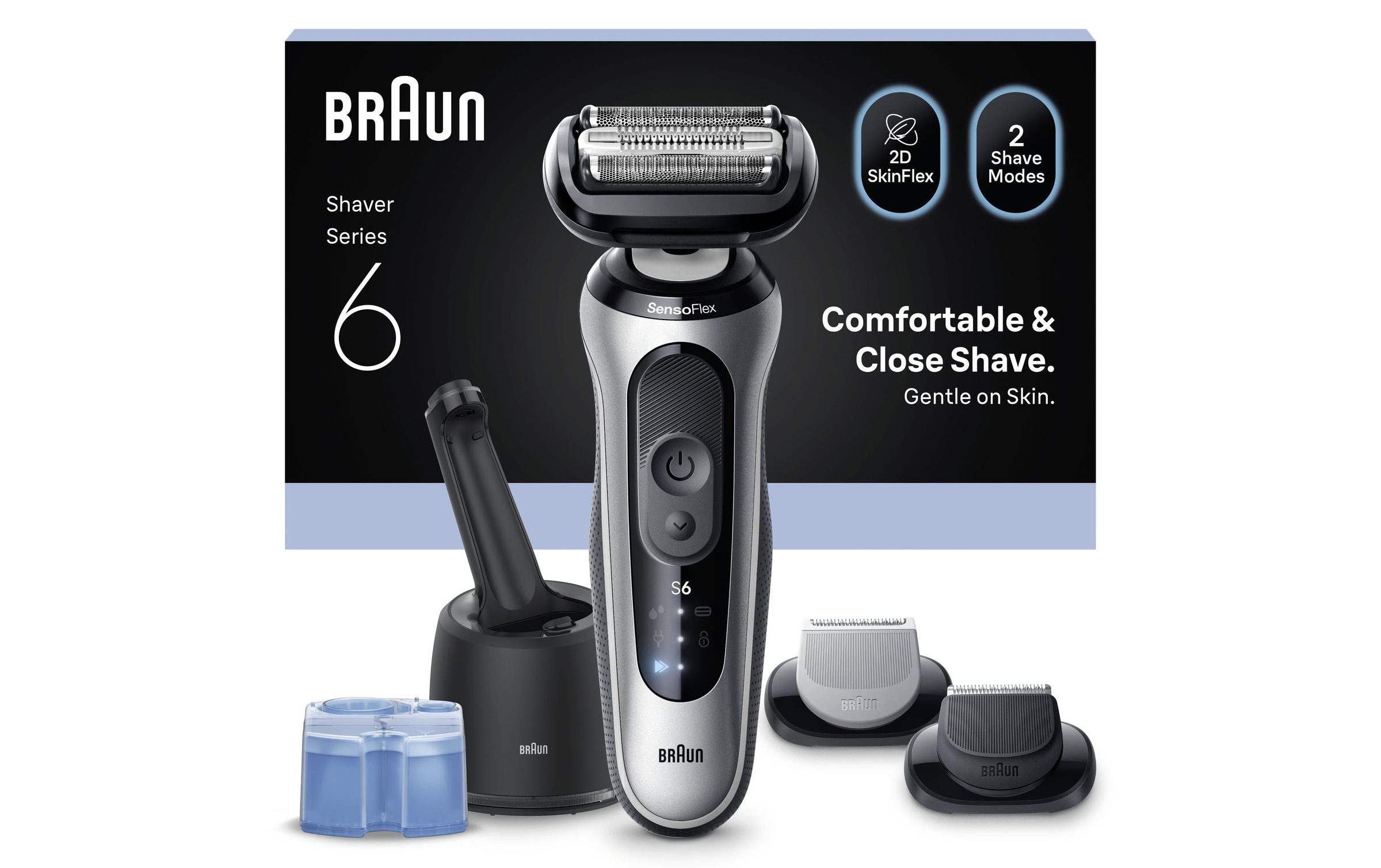 Braun Épilateur électrique pour le visage »Series 6 62-S7650cc« Reinigungsstation