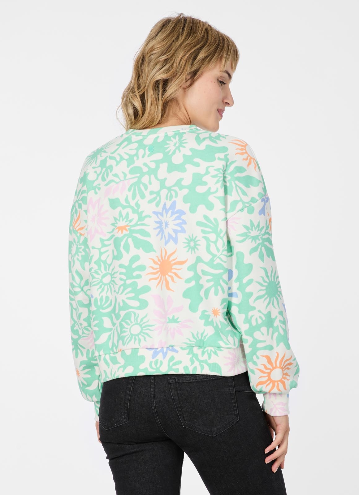 Ragwear Sweat-shirt »WUSS PRINT«, Mélange de coton élastique avec finition douce et imprimé intégral
