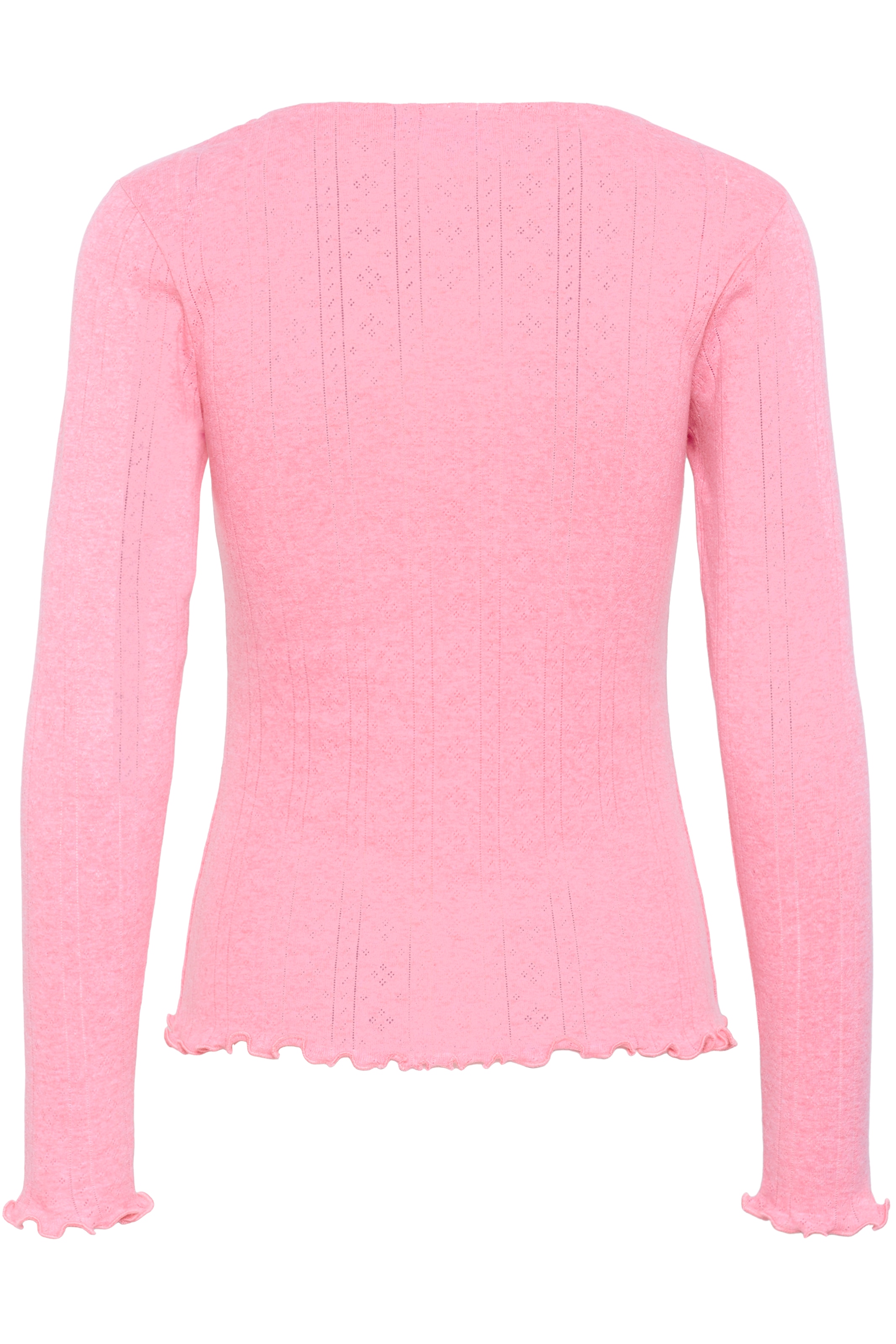 Saint Tropez T-shirt à manches longues »GruSZ« gewellter Saum