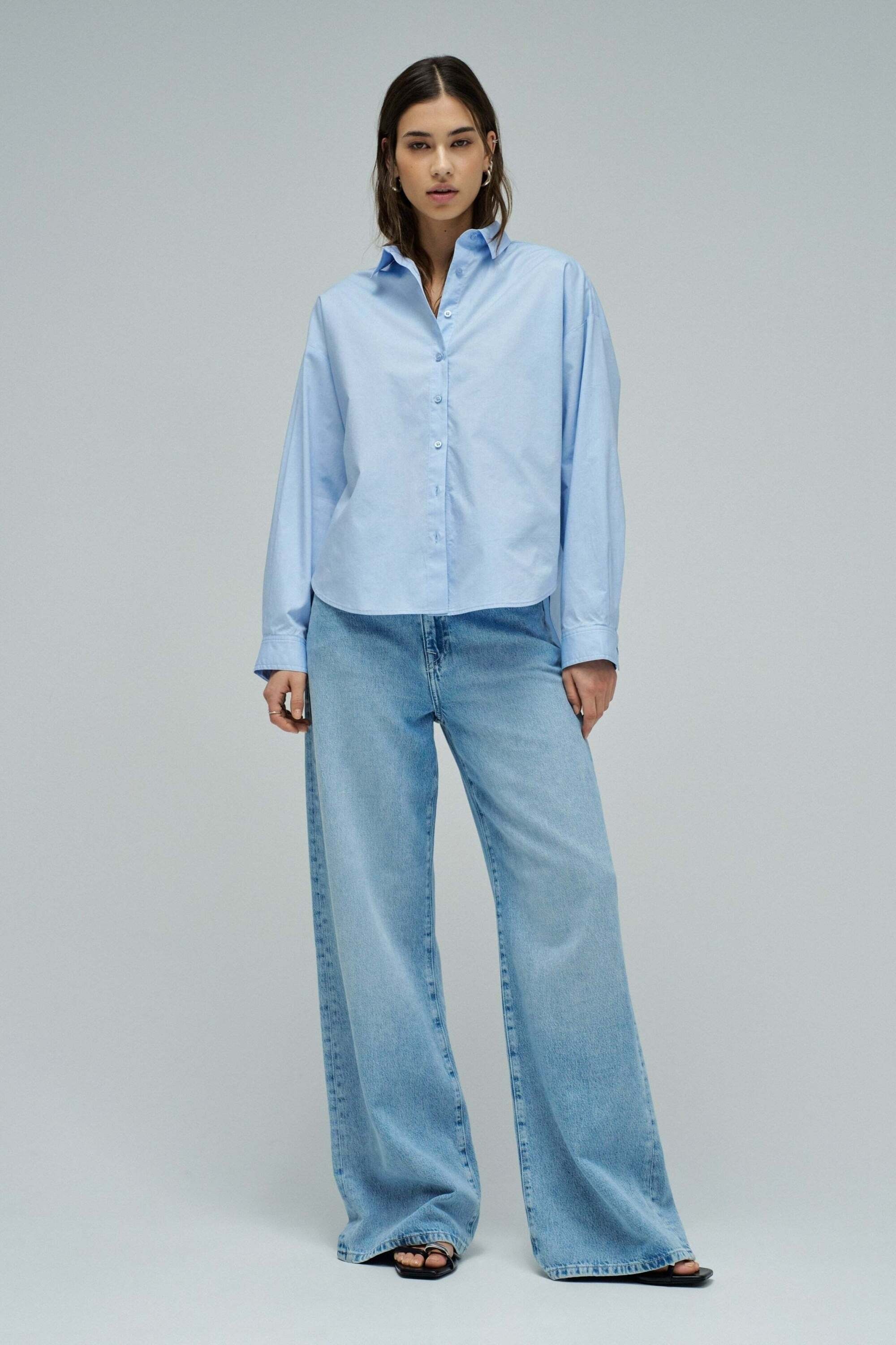 Salsa Blouse à manches longues »Salsa Jeans Langarmbluse Oversize Basic«