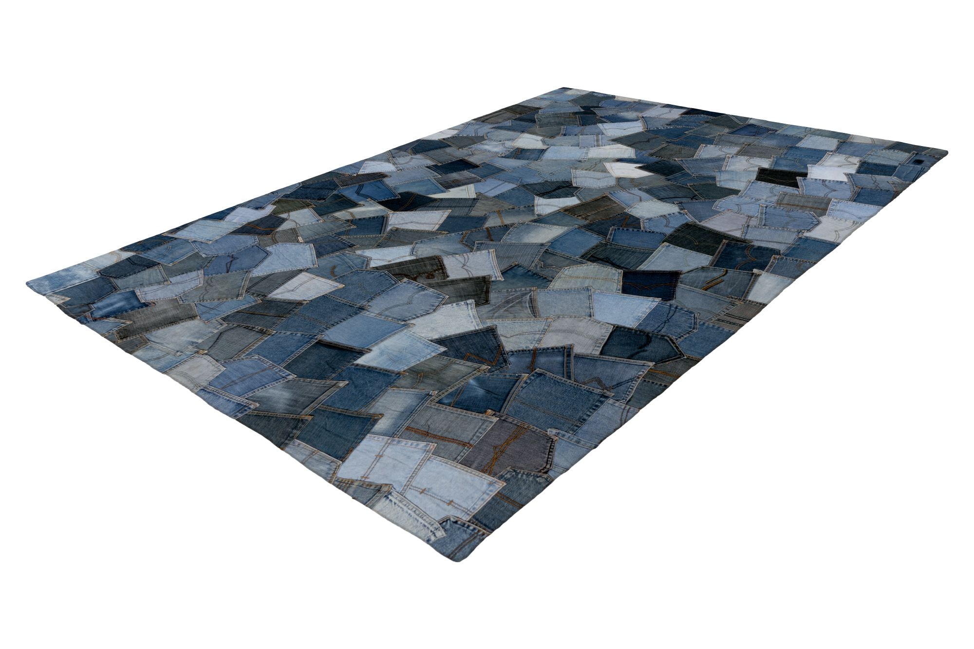 Kayoom Tapis »Urban Denim 490« Rectangulaire 8 mm Höhe Kurzflor