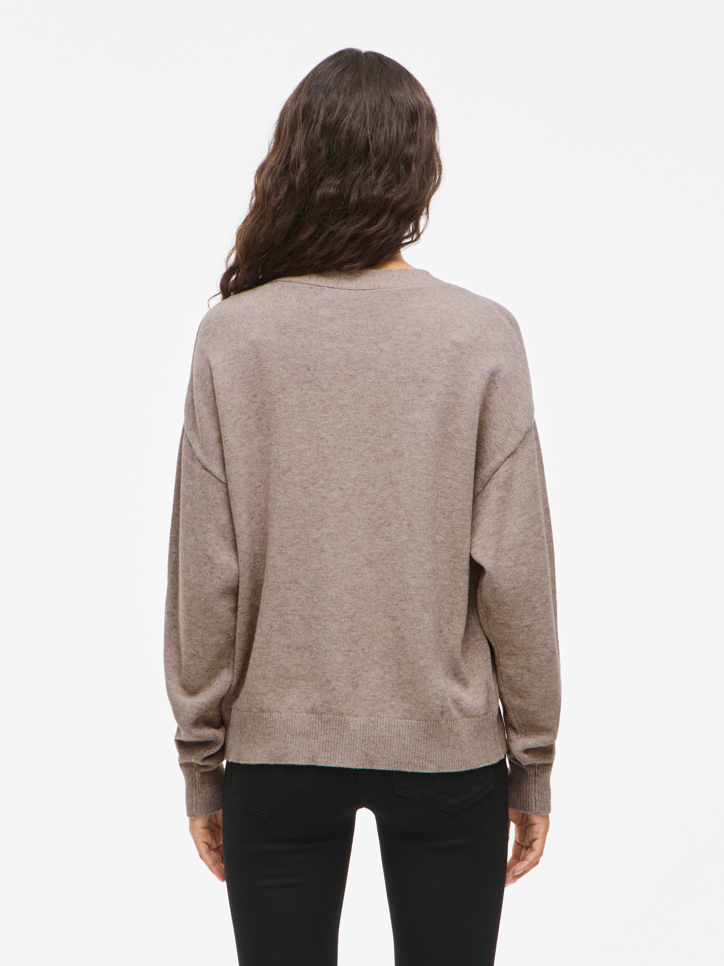 Vila Strickjacke »VIRIL V-NECK KNIT CARDIGAN - NOOS« Materialmix, regular fit