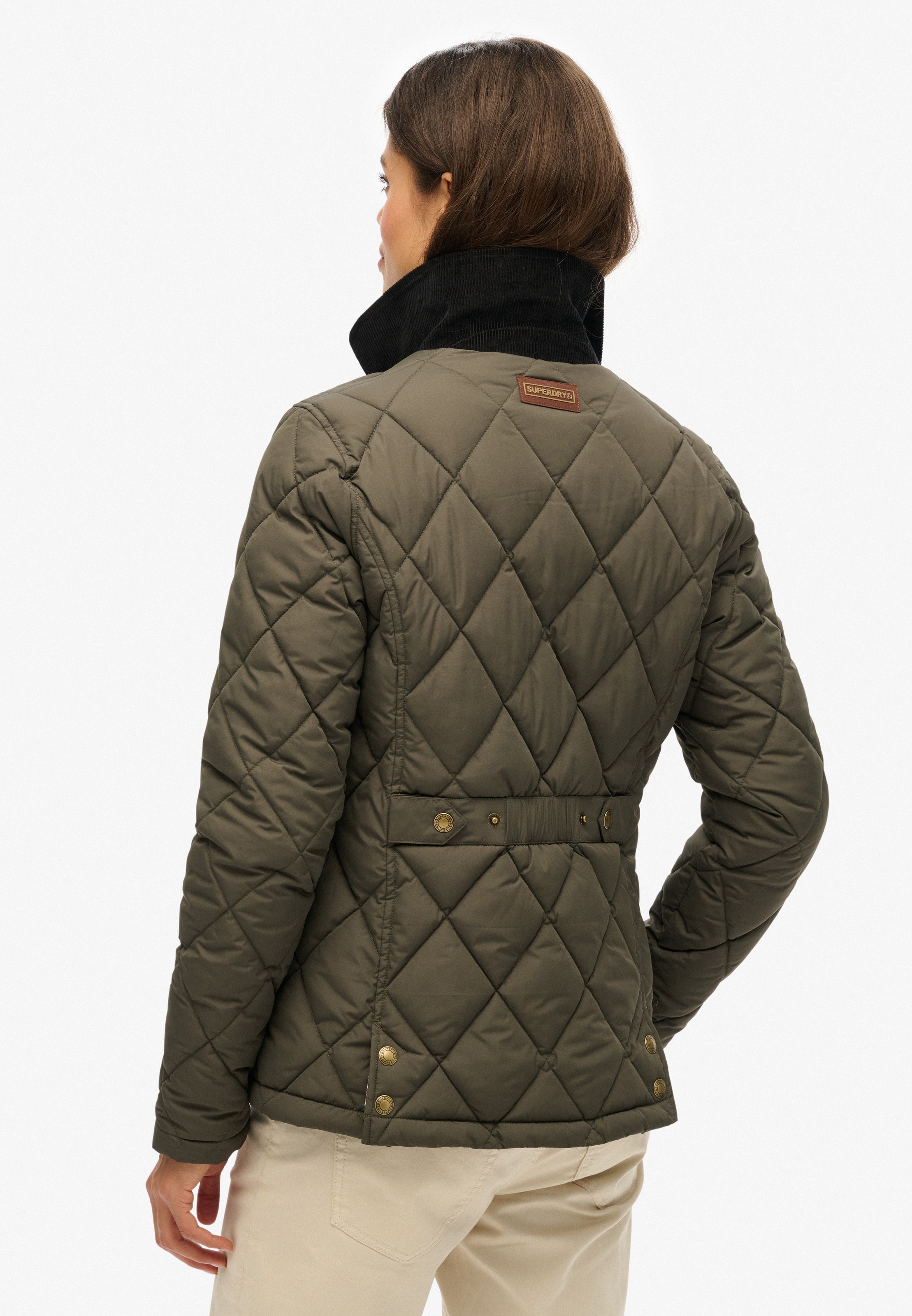 Superdry Steppjacke »CORD TRIMMED LINER JACKET« ohne Kapuze