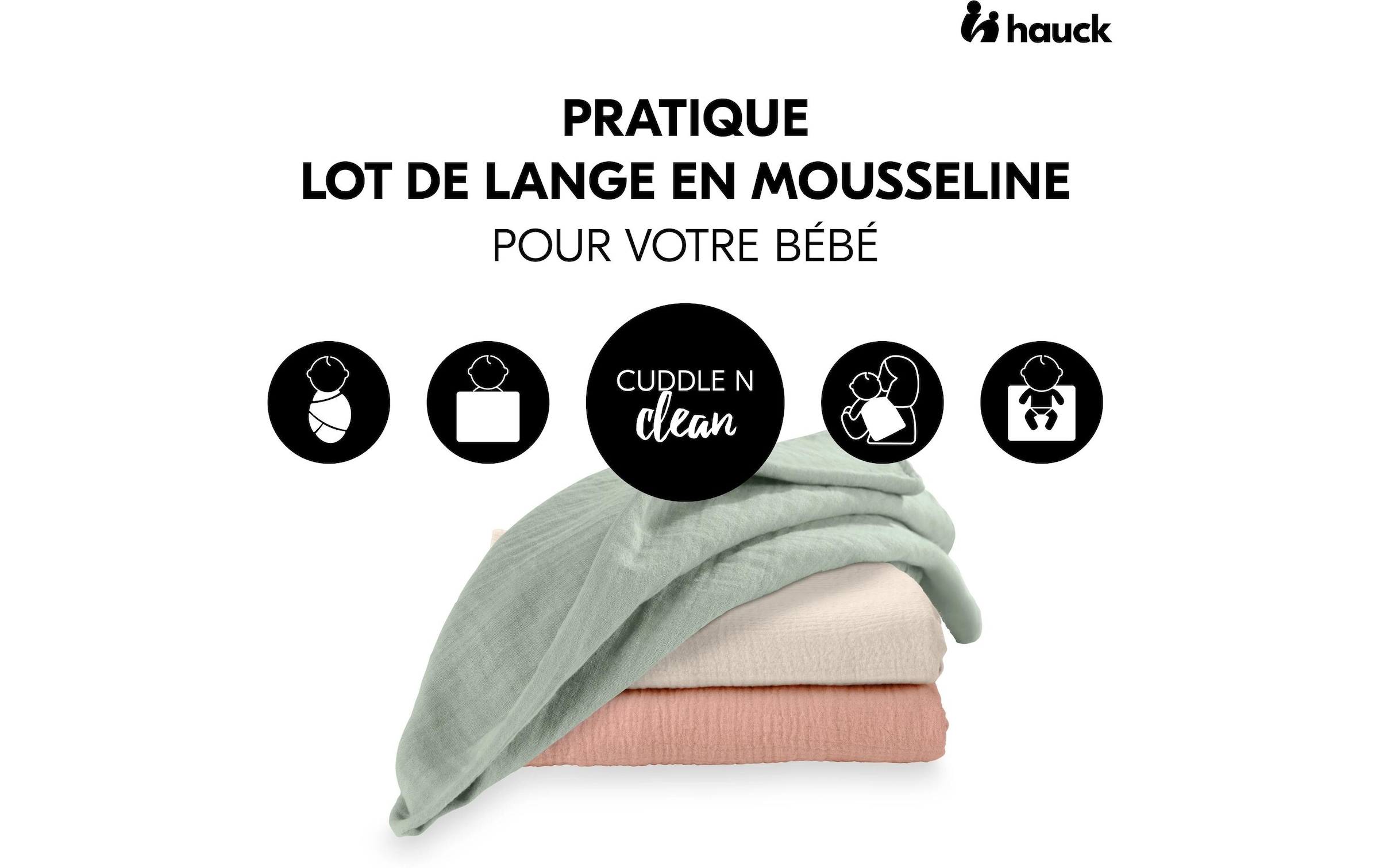 Hauck Schnuffeltuch »Cuddle N Clean 3Set Sage-Beige-Cork« 3 tlg.