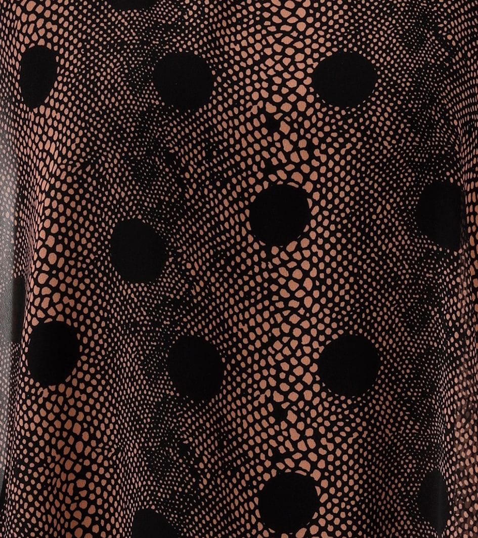 Aniston SELECTED Blouse en mousseline en look superposé à la mode et imprimé animalier - NOUVELLE COLLECTION