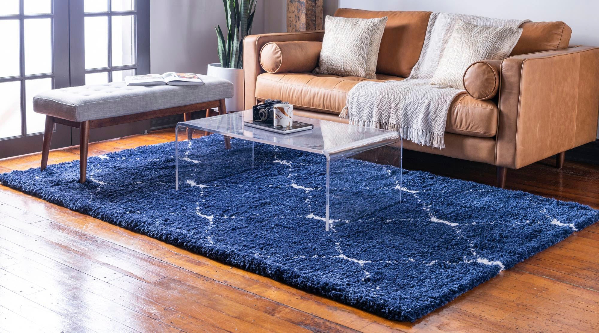 Myflair Möbel & Accessoires Tapis à poils longs »Temara Shag, LAGERRÄUMUNG!« Rectangulaire 51 mm Höhe gewebt, Rauten Design, weich & kuschelig