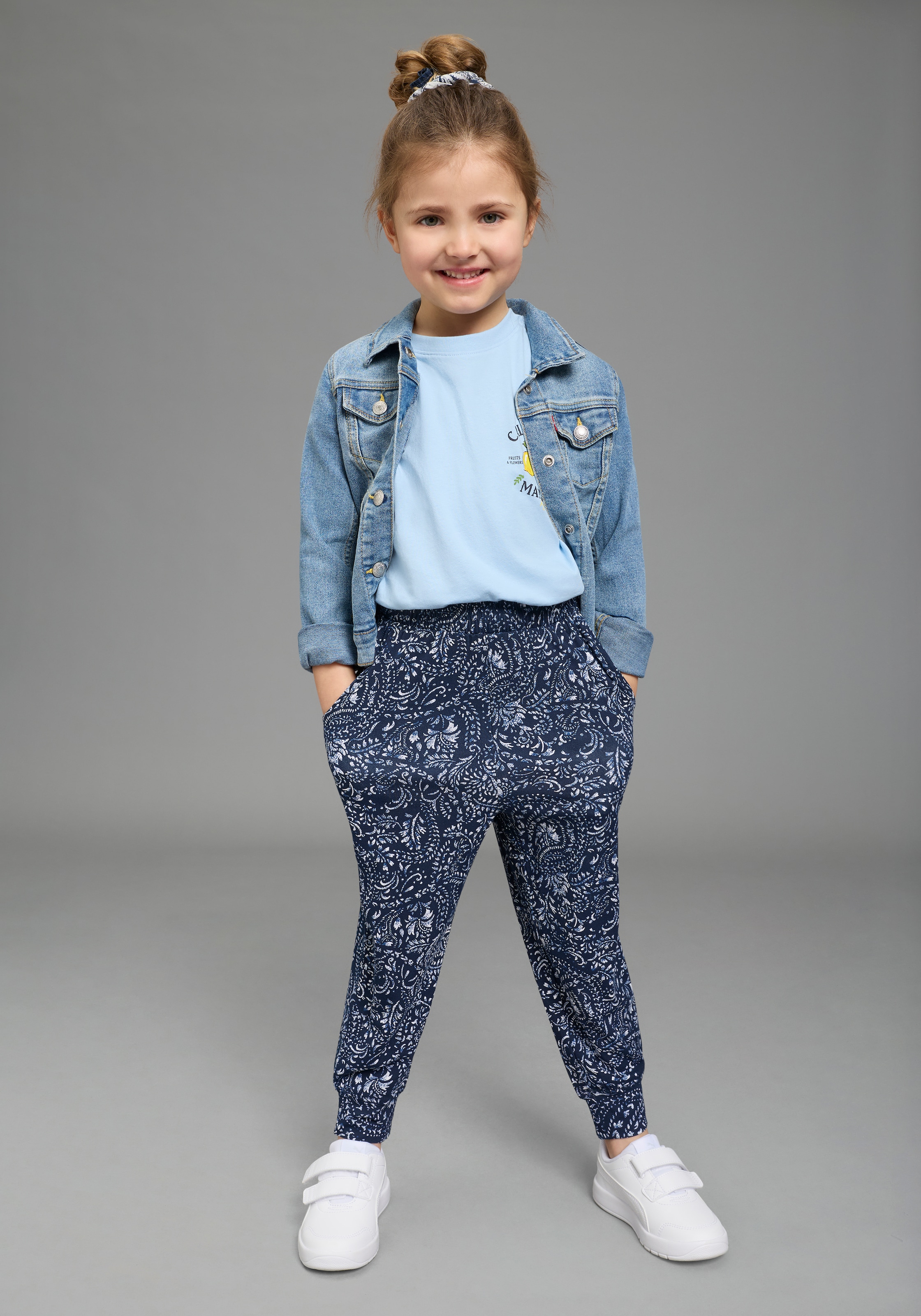 KIDSWORLD Pantalon en jersey »Viskose Haremshose«  für Mädchen, bequeme Passform, aus weichem Single Jersey