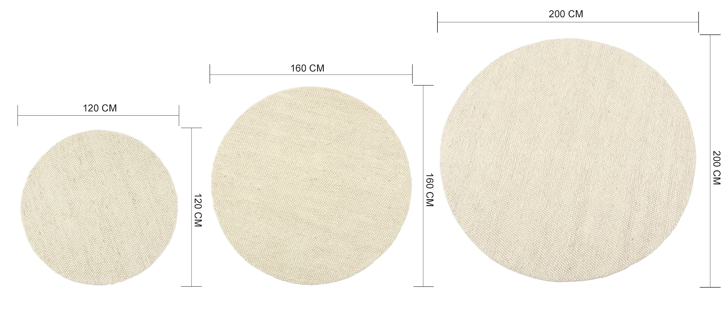 LeGer Home by Lena Gercke Tapis »Ainhoa, handgewebt, Wolle« Rond 12 mm Höhe Teppich, Wohnzimmer, Schlafzimmer, Esszimmer