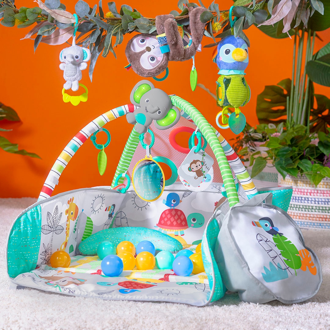 Bright Starts Spielbogen »5-in-1 Your Way Ball Play™ Activity Gym & Ball Pit - Totally Tropical™« mit Licht und Sound