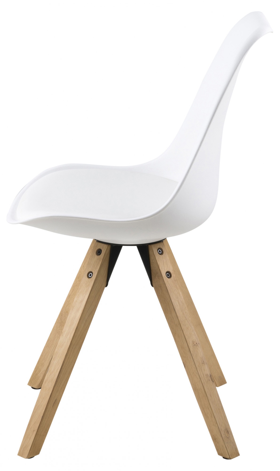ACTONA GROUP Chaise de salle à manger »Dian« (Ensemble) 2 cuissiège de forme organique avec coussin. Pieds en bois massif d’hévéa