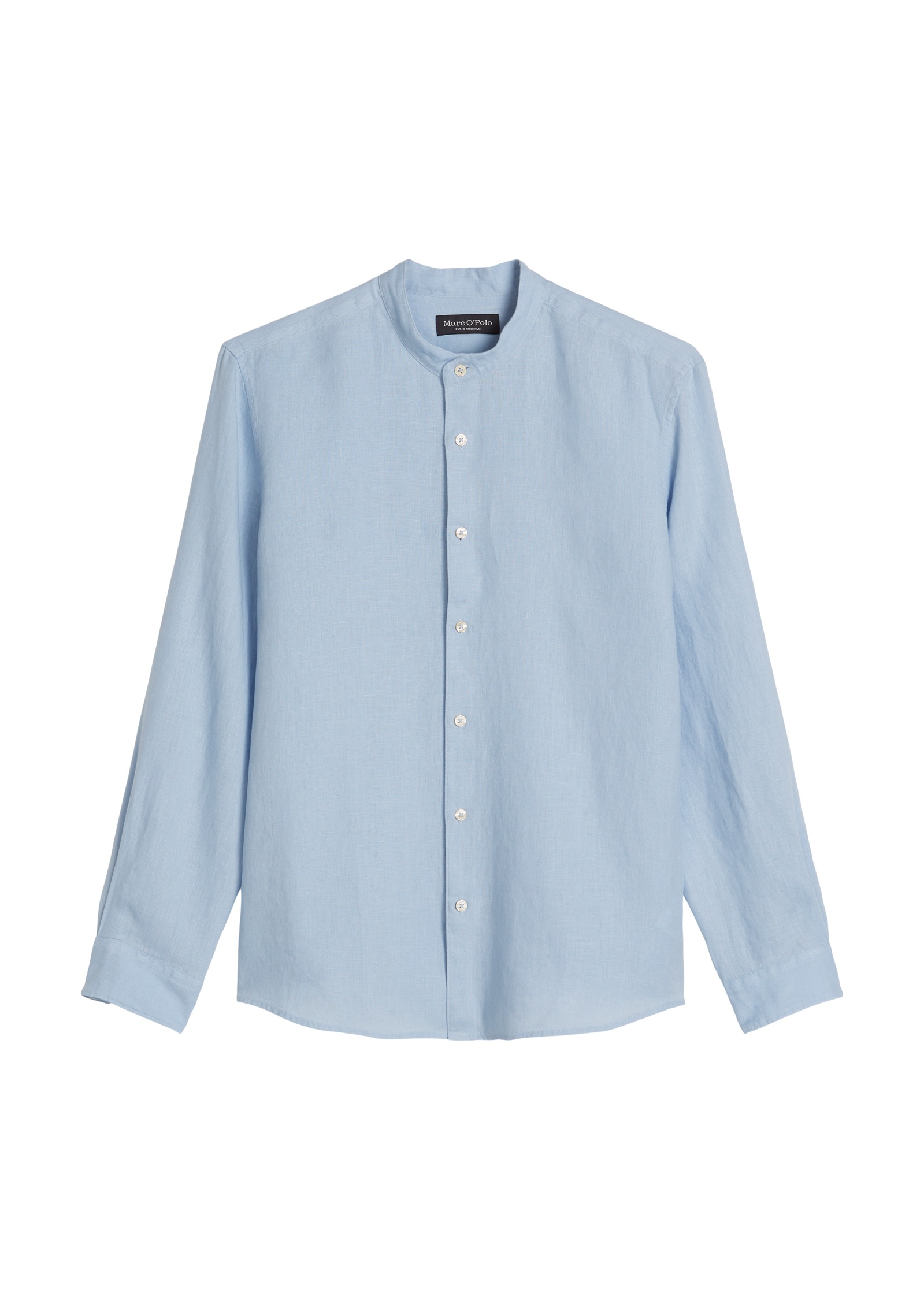 Marc O'Polo Chemise en lin regular en pur lin, chemise col montant