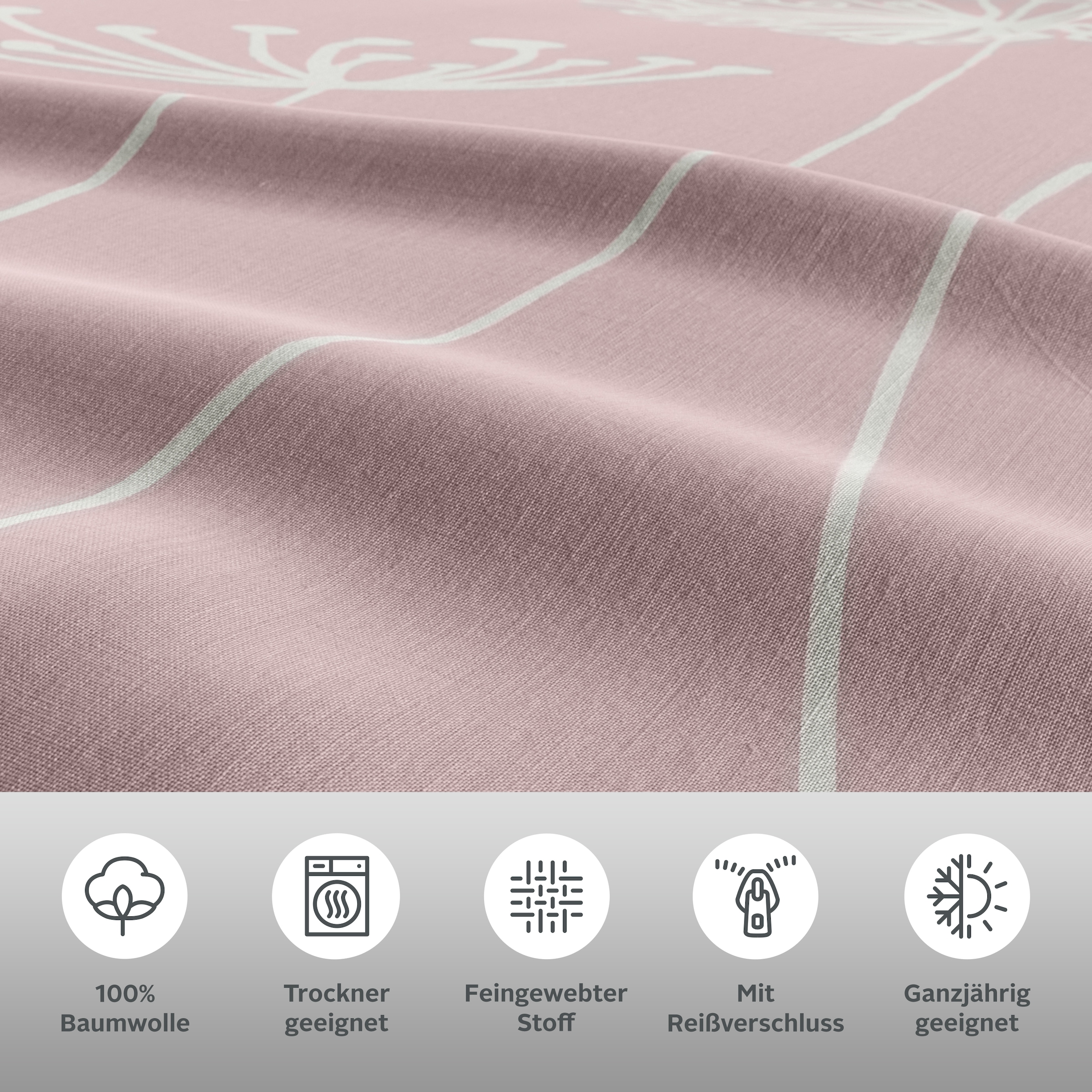 GOODproduct Linge de lit »Soucy« 2 cuis ab Gr. 135x200, 100% Baumwolle, Renforcé & PREMIUM Satin (TC300)