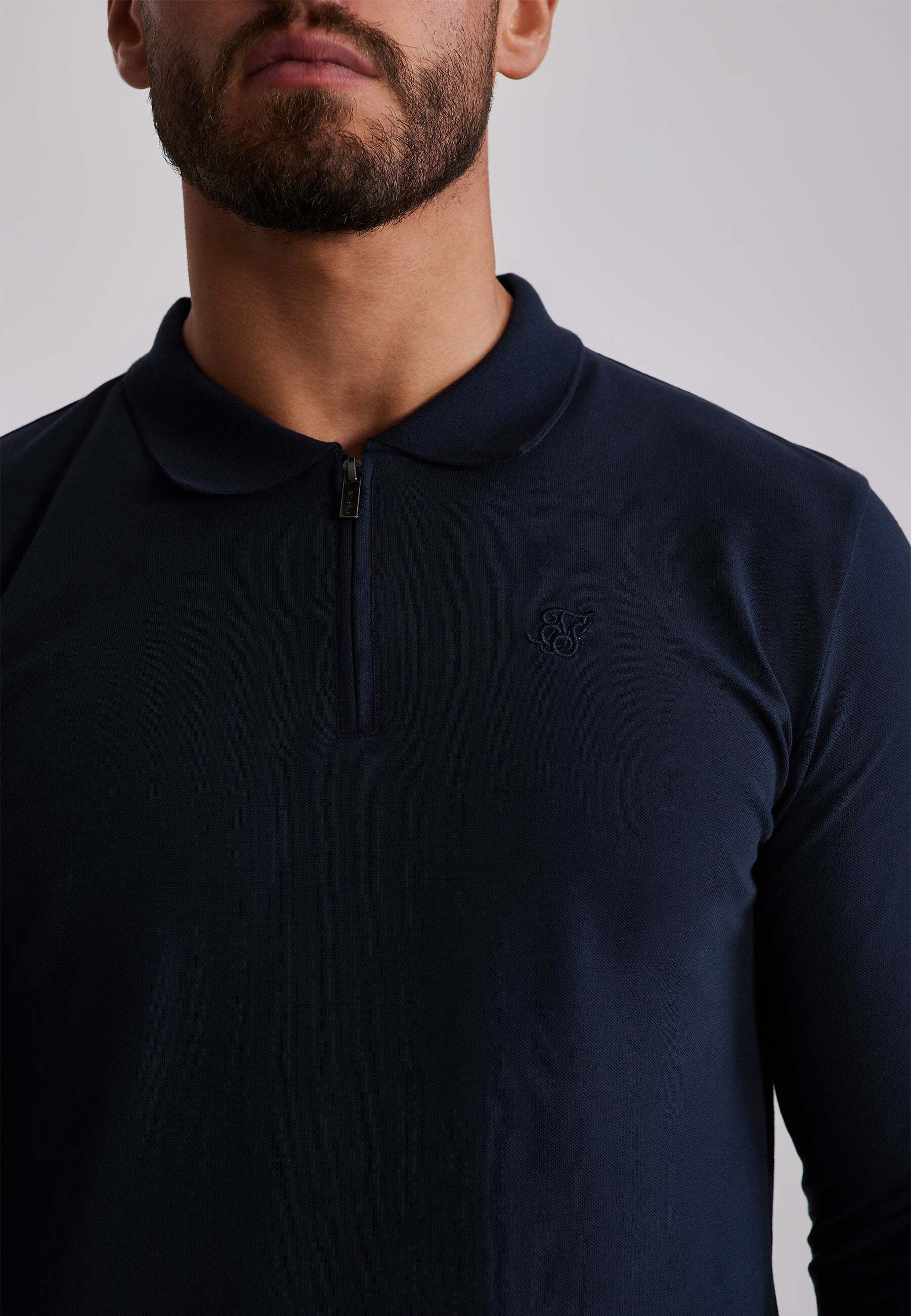 Siksilk Polo à manches longues »Siksilk Langarmpolo Zip Polo«
