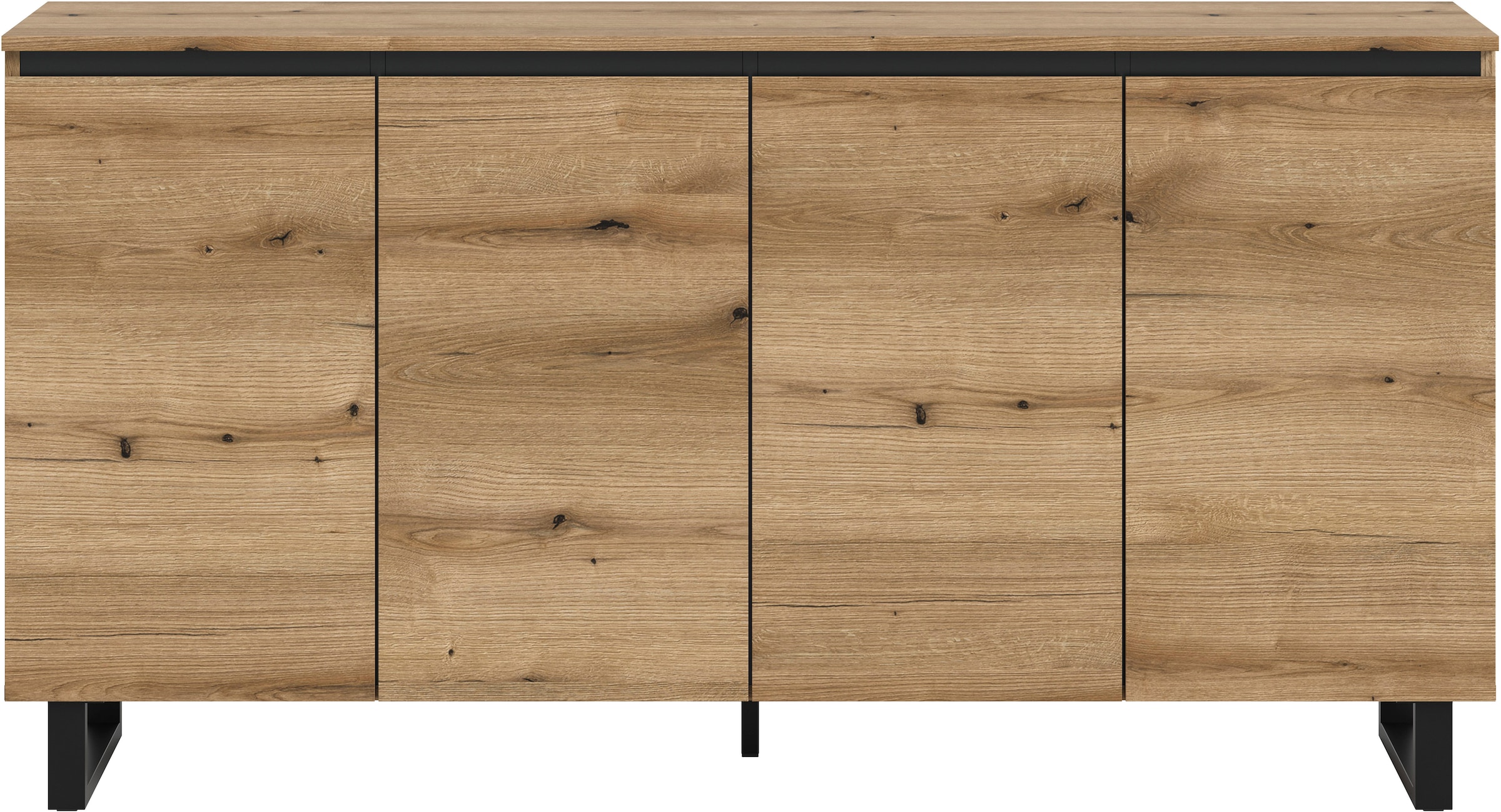 Home affaire Sideboard »TOMA, Breite: 160 cm, mit Metall-Kufen-Fuss, 4 Türen, 4 Einlegeböden« Anrichte, Kommode, Schrank, Board, Higboard