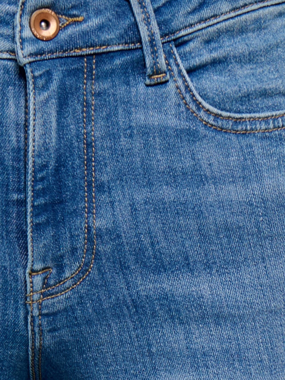 ONLY Jeans slim »ONLPOWER MW PUSH UP SLIM STRAIGHT DNM« mélange de coton, taille mi-haute, coupe slim
