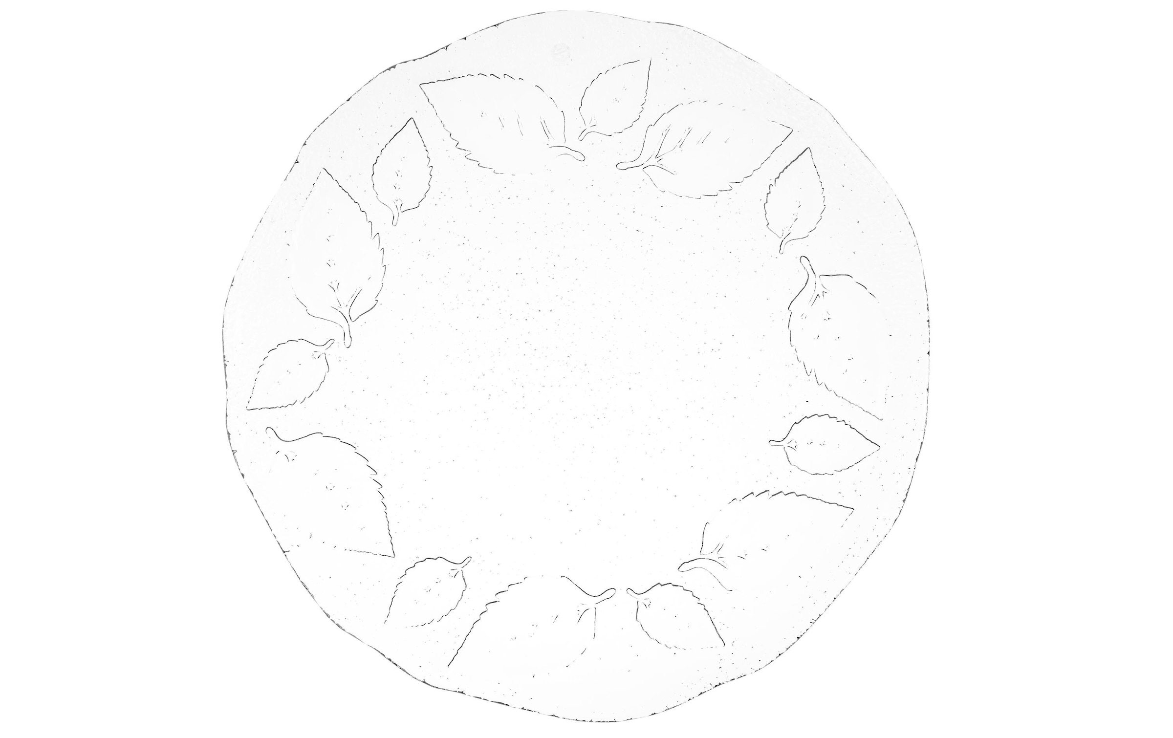 Glasi Hergiswil Servierplatte »Birkenblätter«