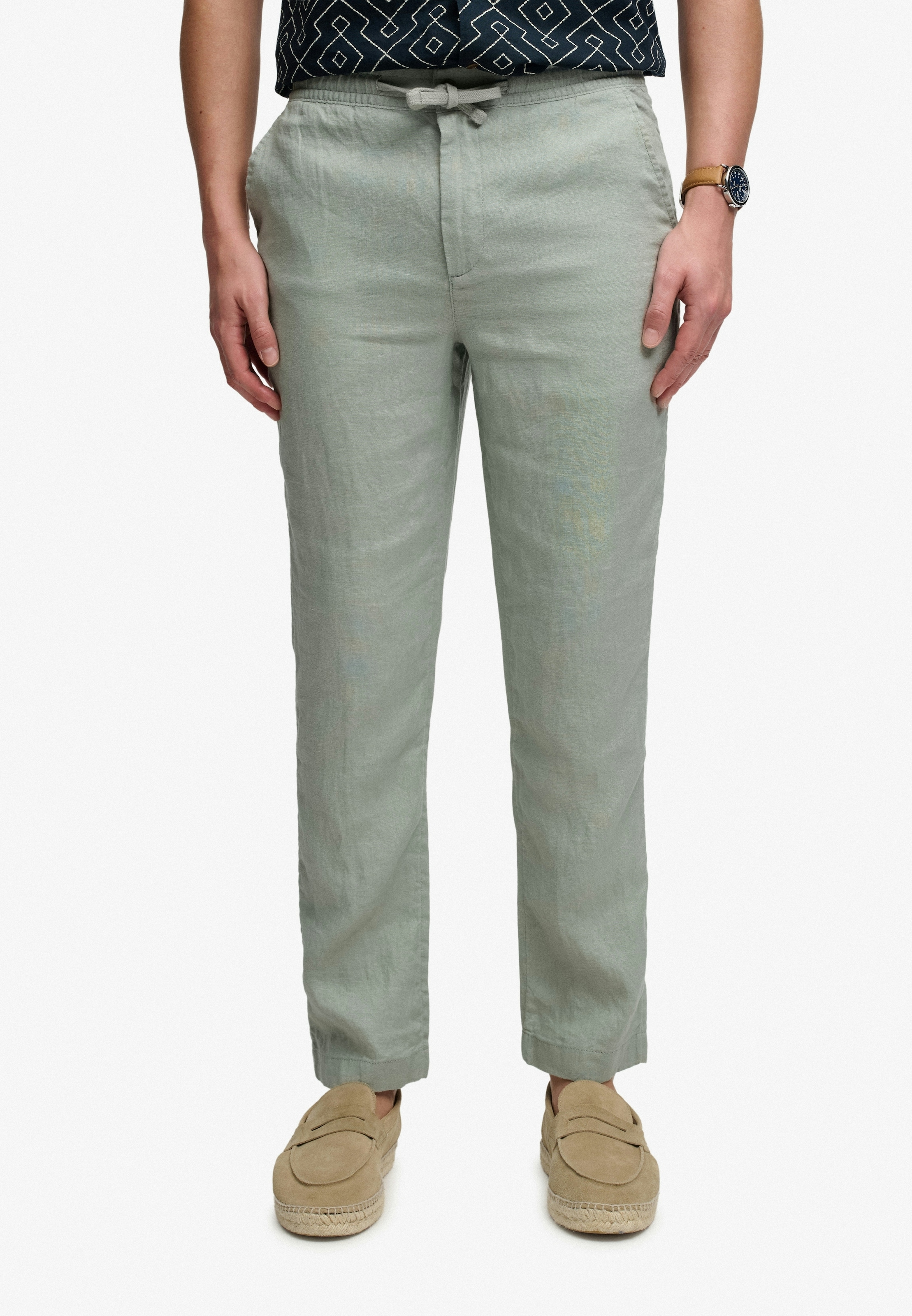 Superdry Leinenhose »MERCHANT LINEN PANT«  aus Leinen, Regular Fit, mit Reissverschluss