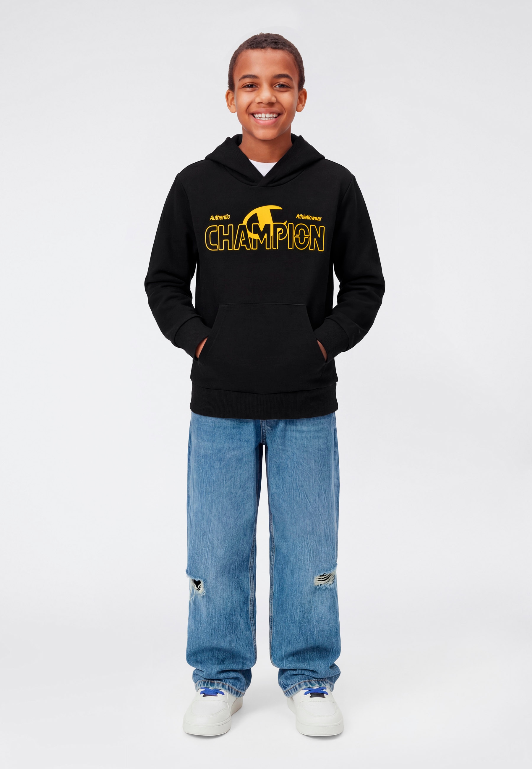 Champion Sweat à capuche »Graphic Terry Hoodie«, avec capuche, manches longues, ourlet droit, en coton et polyester
