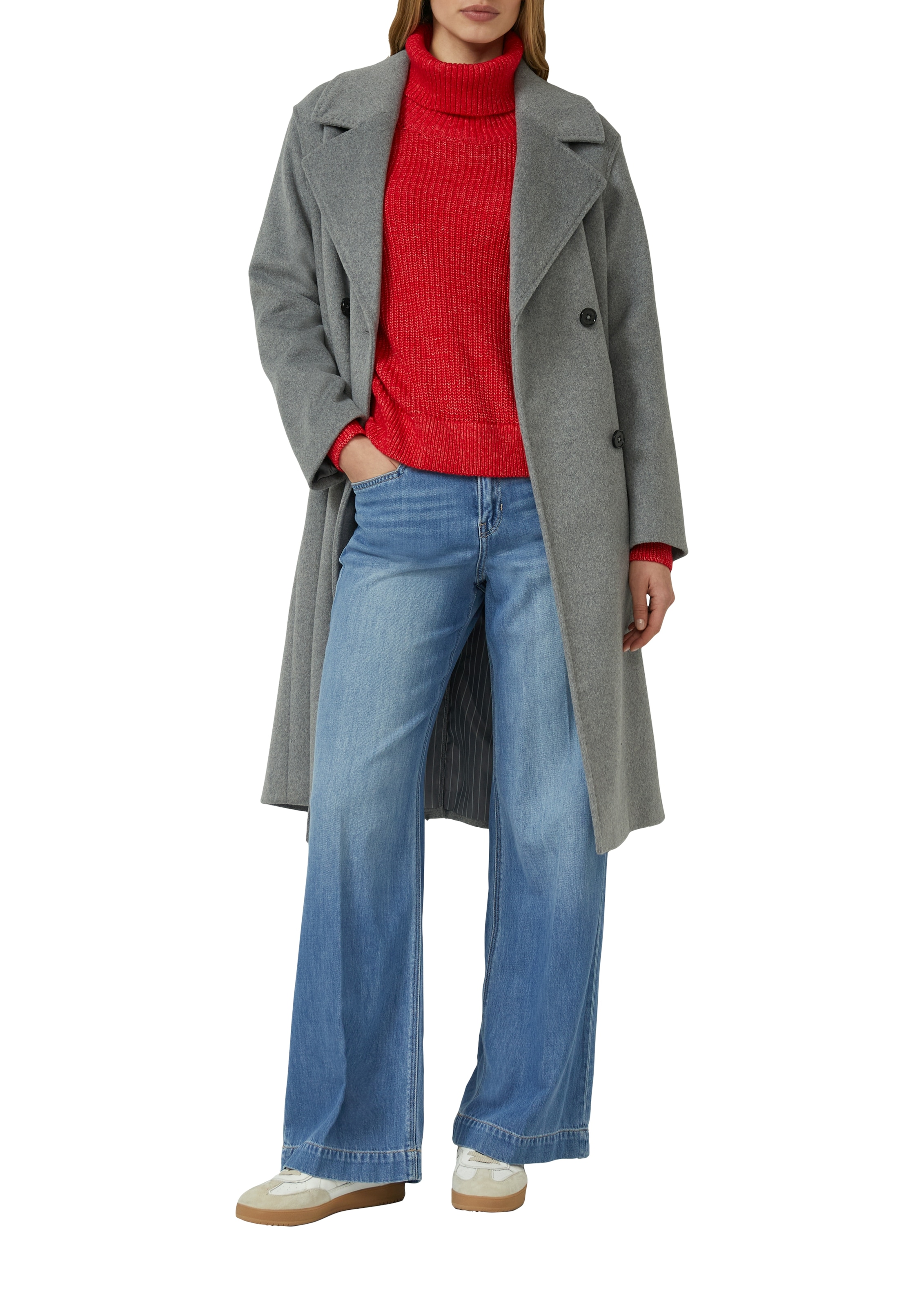 s.Oliver Pull en tricot Oversize, mit weiten Ärmeln und Rollkragen