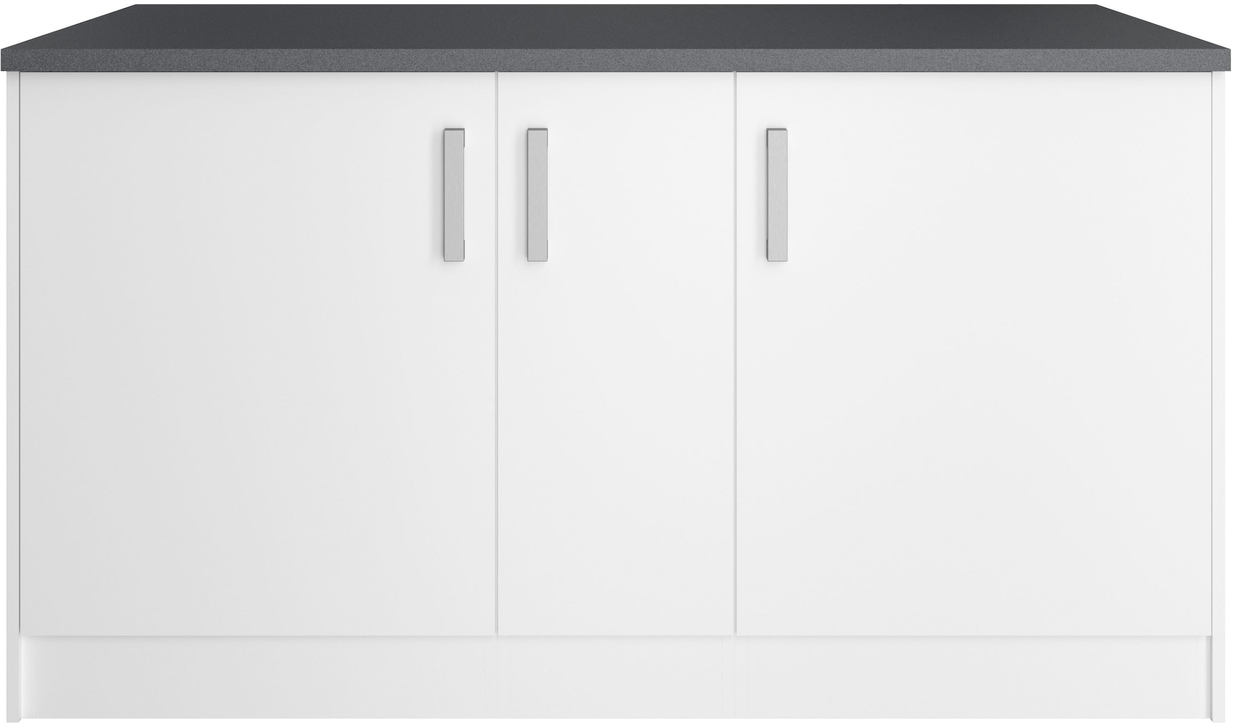 KOCHSTATION Ilot de cuisine »KS-Toronto« largeur 153 cm, façades MDF, casier à bouteilles
