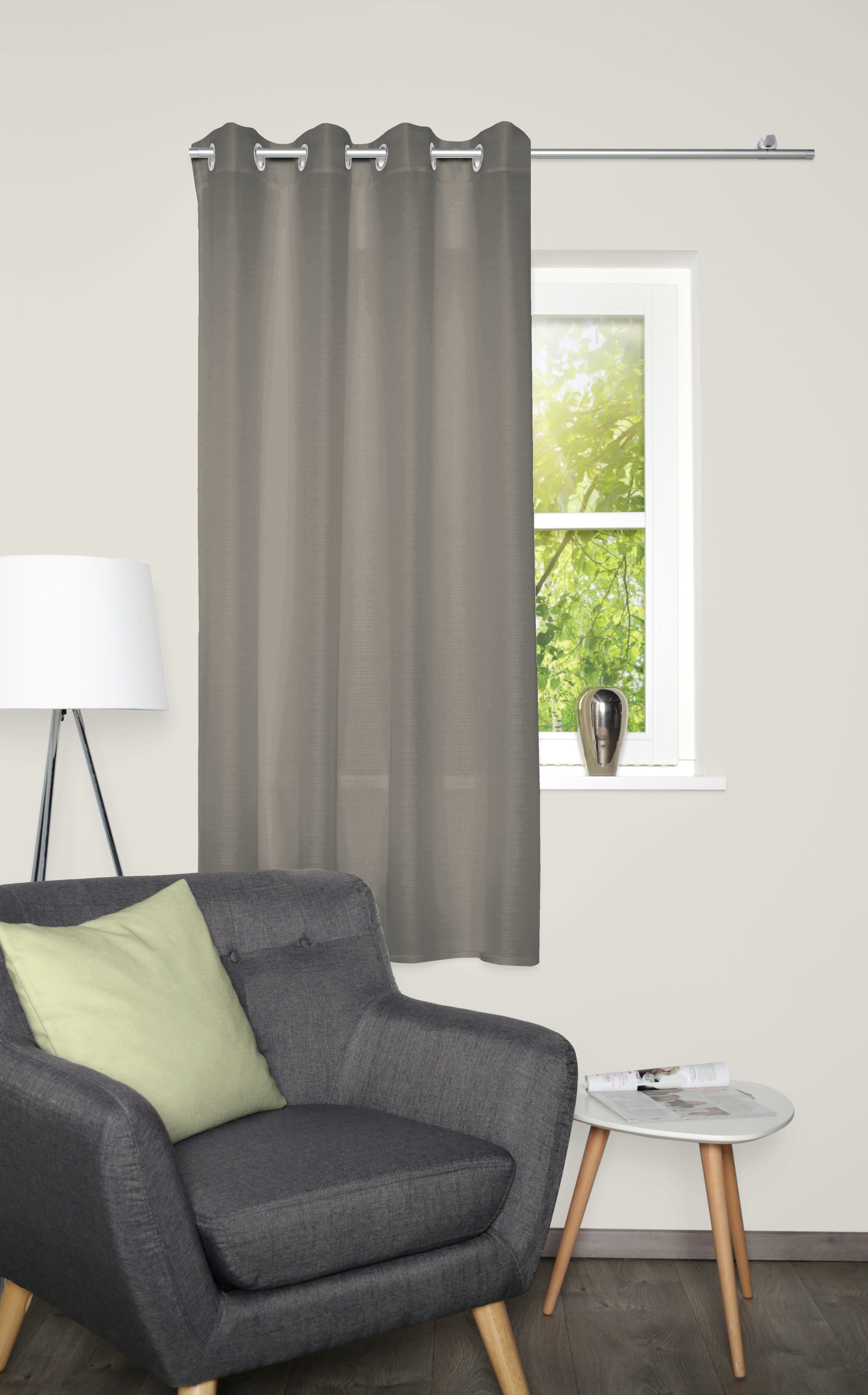 Home Basics Rideau »BENOGA« Œillet 1 cuis tlg. Rideau à œillets, uni, structure décorative