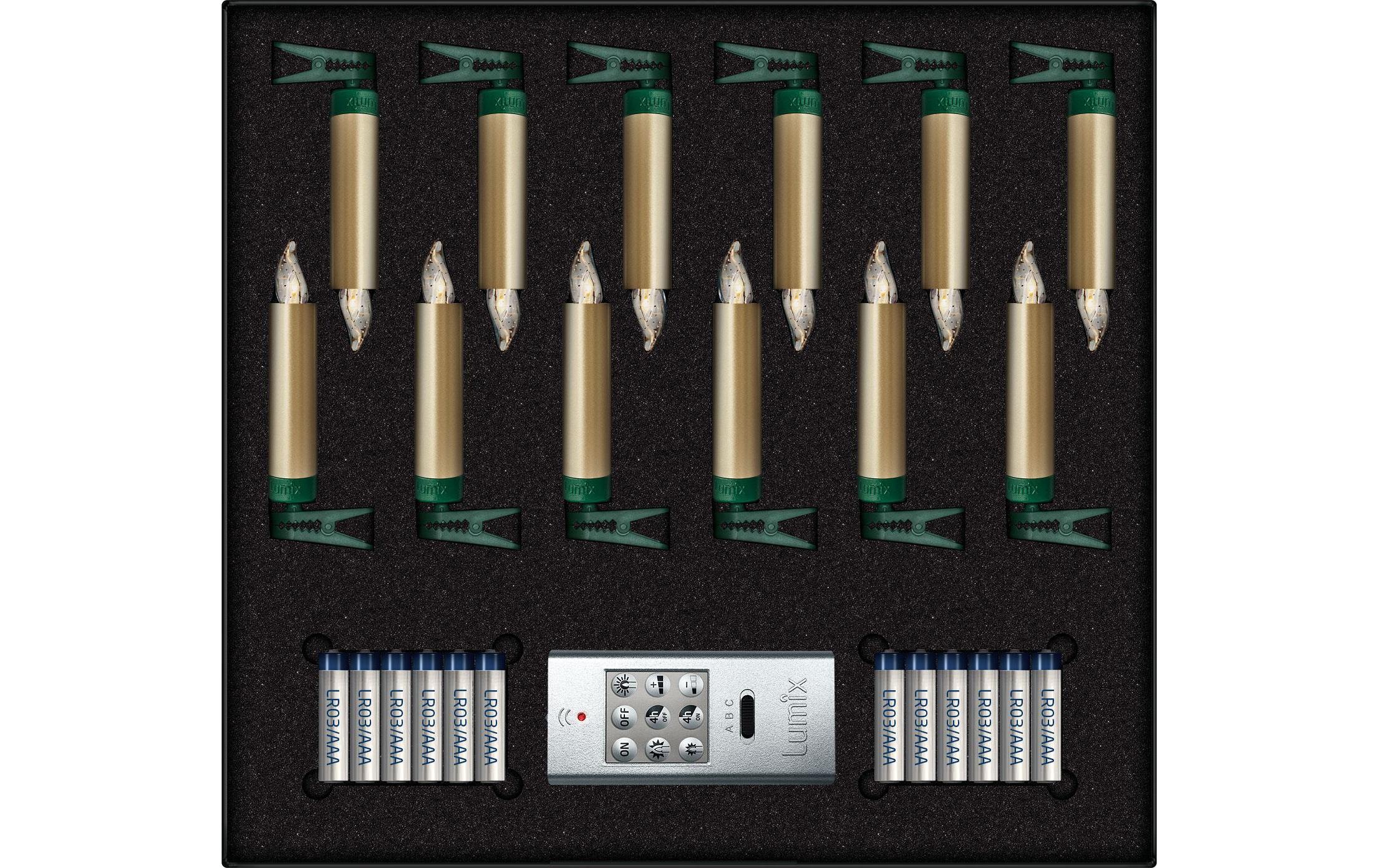 lumix LED-Christbaumkerzen »Lumix LED SuperLight Mini 12er-Starter Set« 12 Stk.-flammig