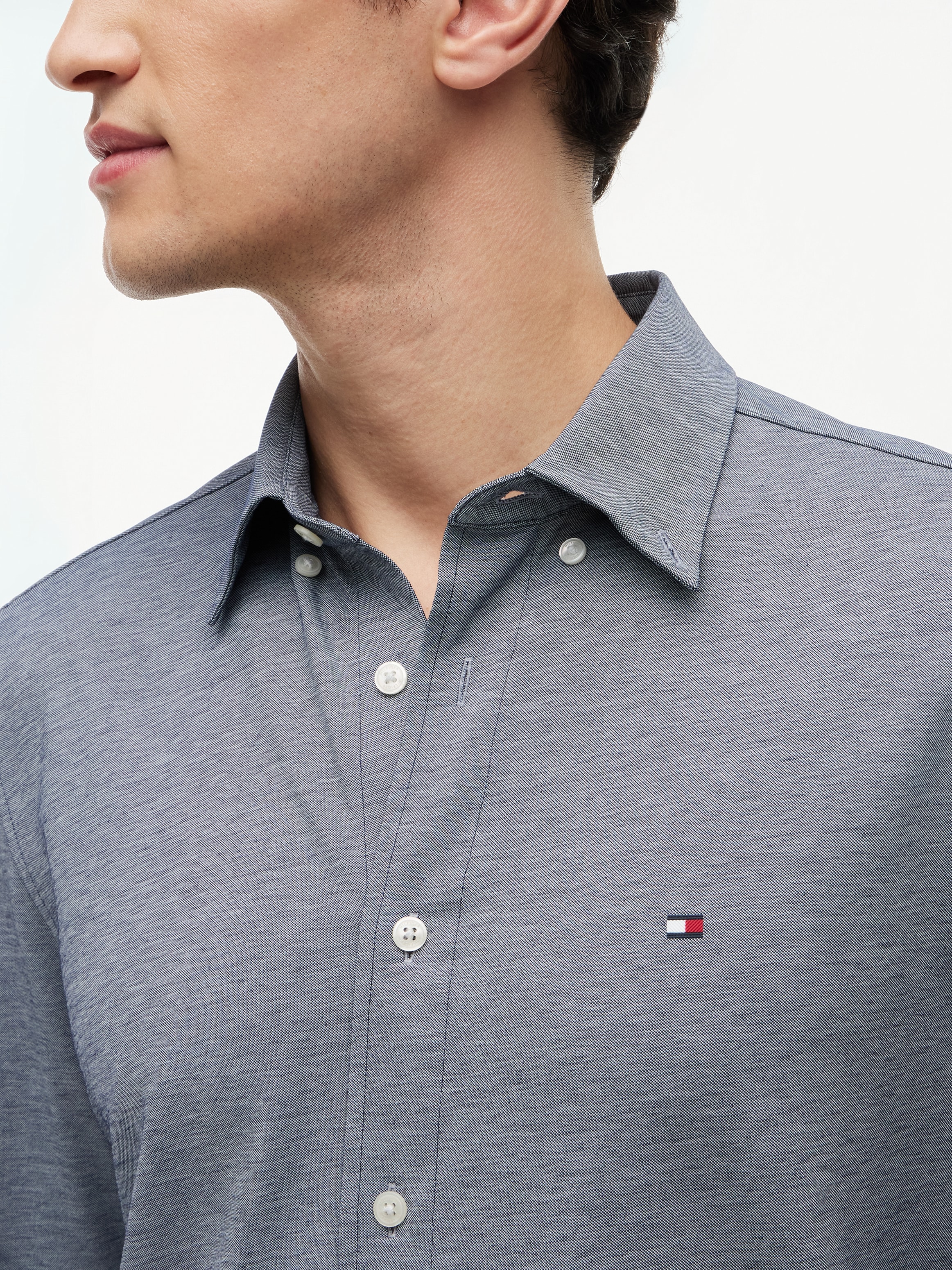 Tommy Hilfiger Langarmhemd »PERFORMANCE PIQUE OXFORD«