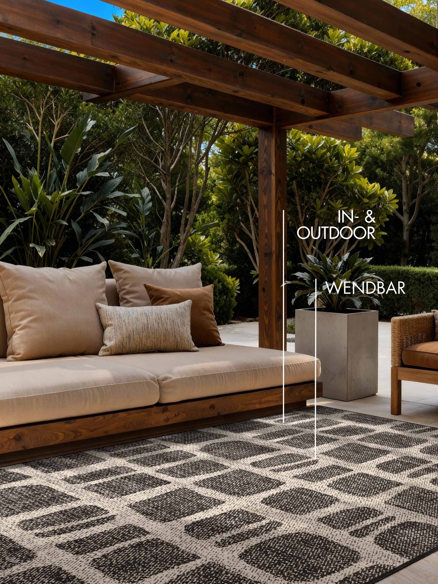 Ted Baker Tapis »Ruskin , Wendeteppich« Rectangulaire 8 mm Höhe Designteppich, Wetterfest, Pflegeleicht, Modern, Wohnzimmer, Terrasse