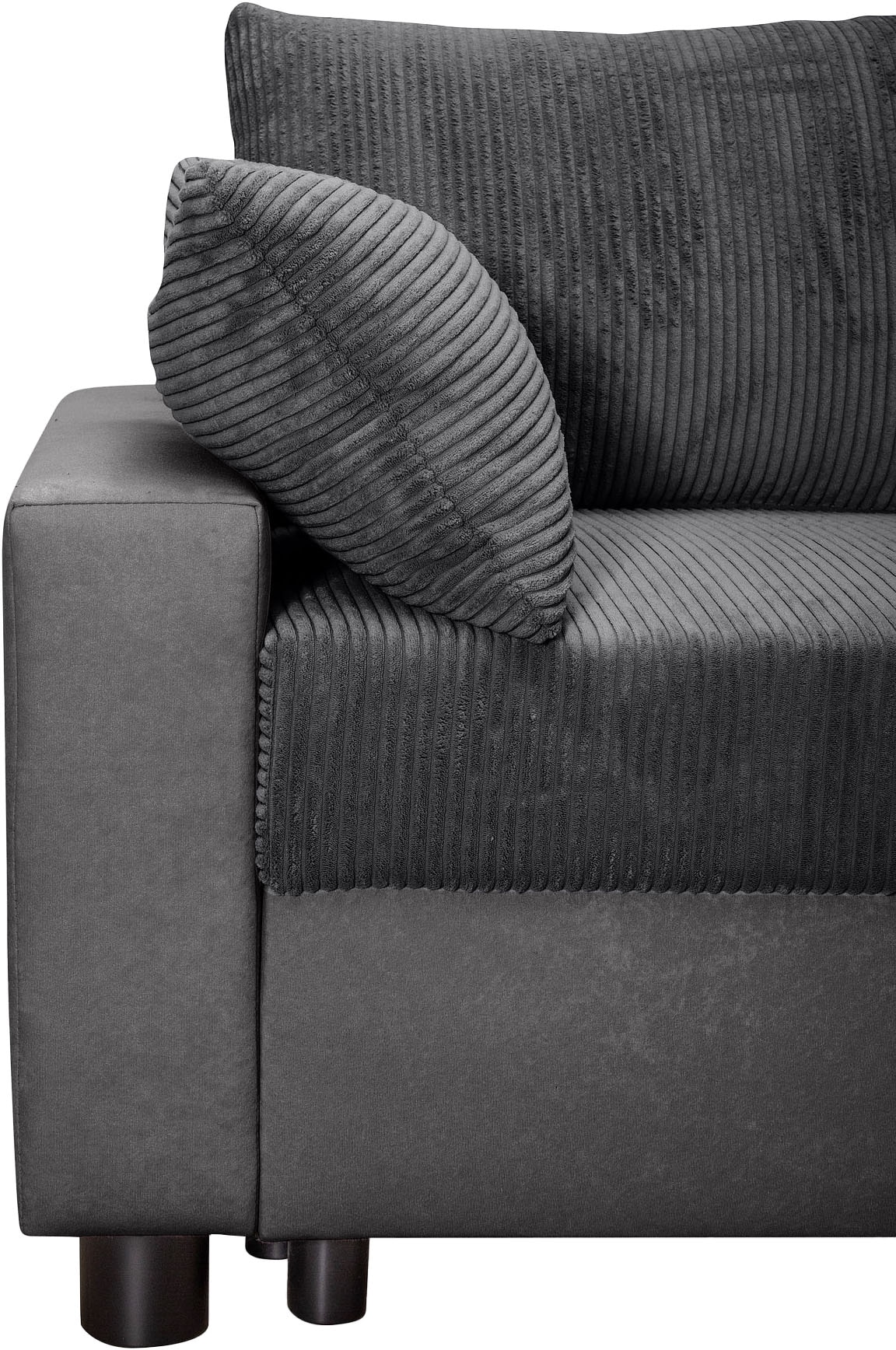 COLLECTION AB Ecksofa »Parma L-Form« mit Schlaffunktion und Bettkasten, inklusive Kissen, Bonellfederkern
