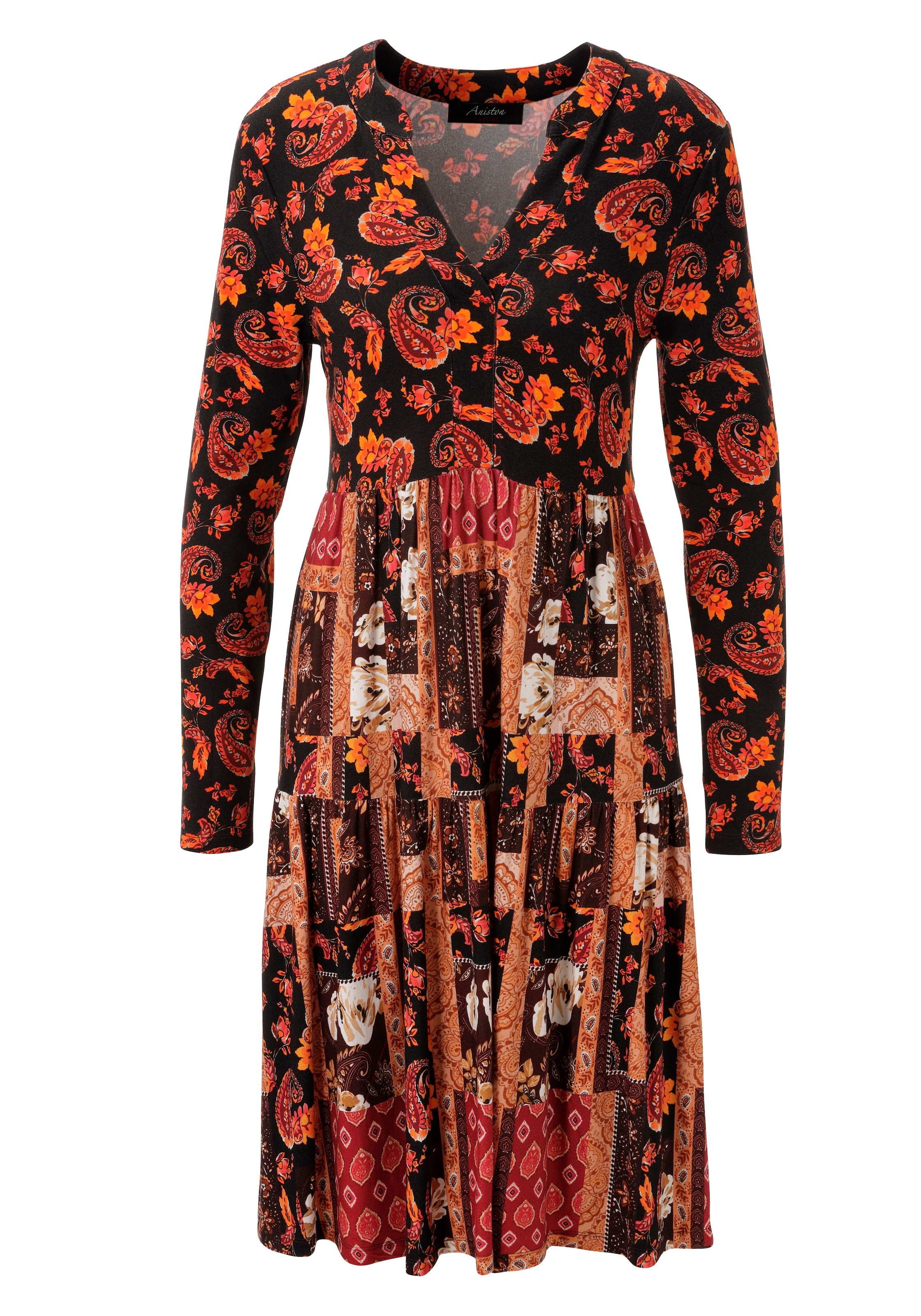 Aniston CASUAL Robe en jersey dans un mélange de motifs colorés - NOUVELLE COLLECTION