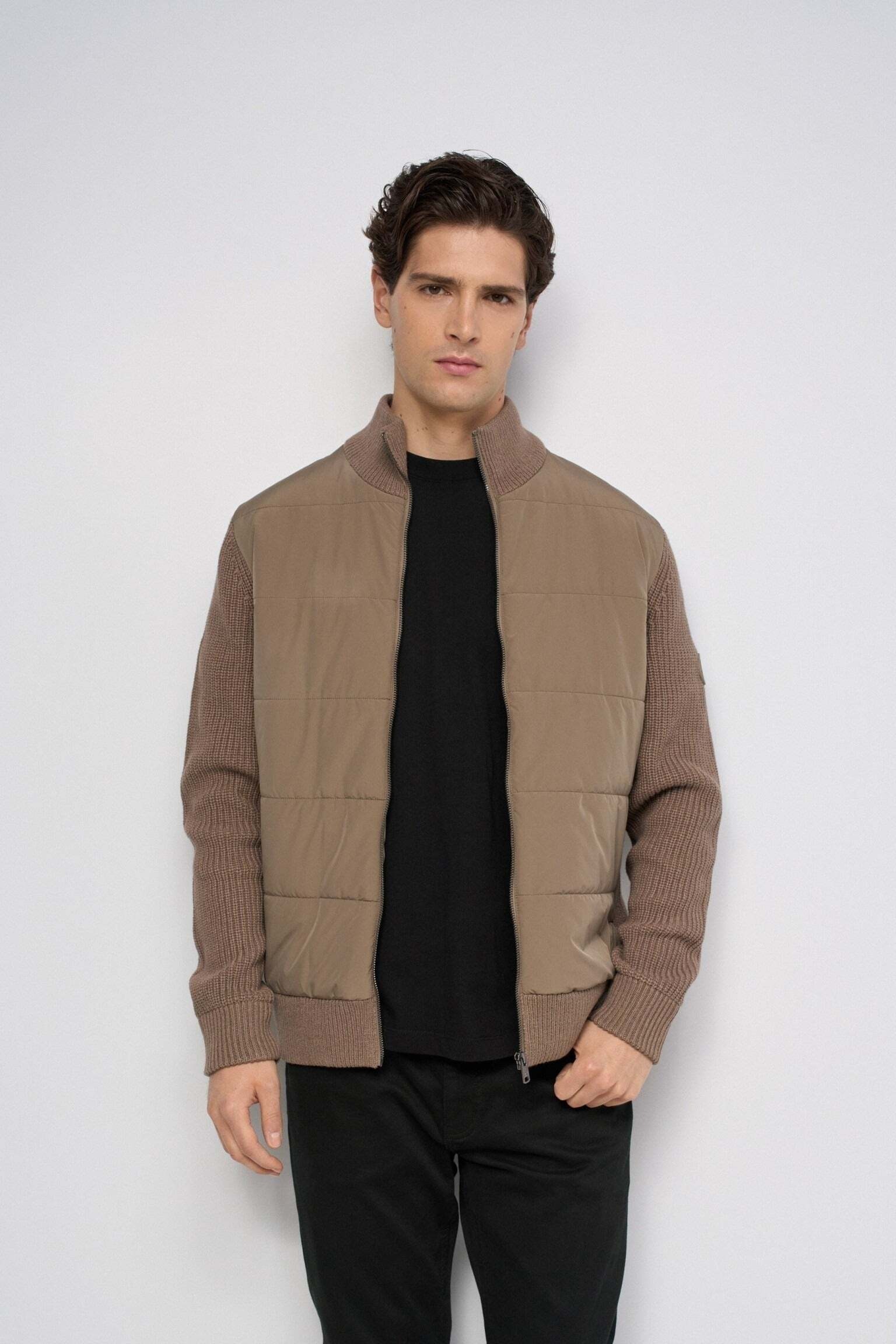 Salsa Jeans Steppjacke »Salsa Jeans Steppjacke Strickjacke mit Steppdetails«