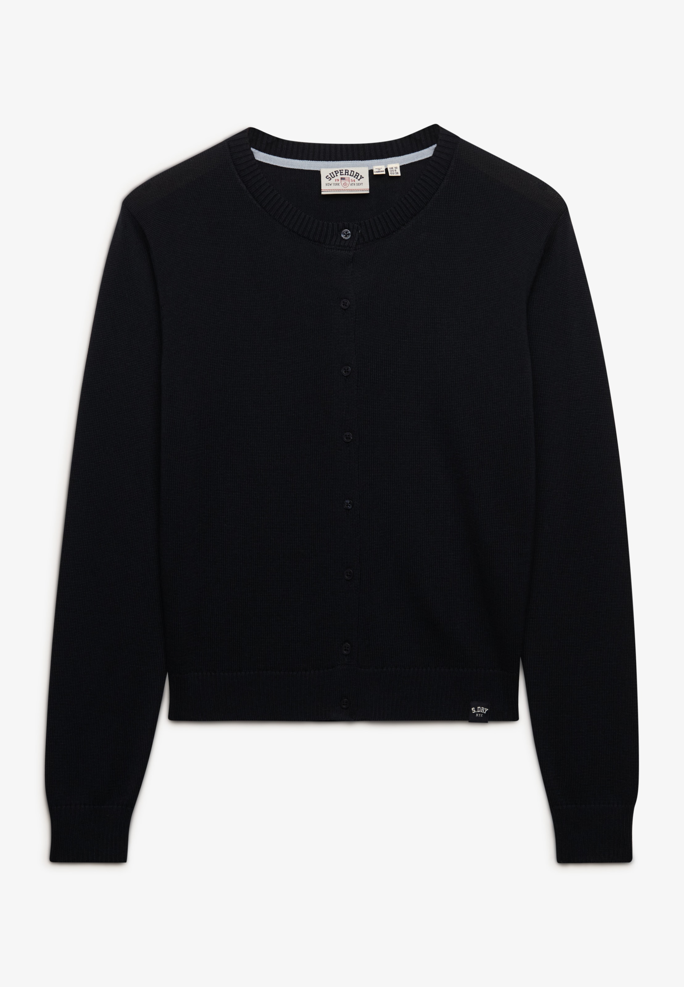Superdry Veste en tricot »ESSENTIAL SLOUCHY CREW CARDI« mélange de coton