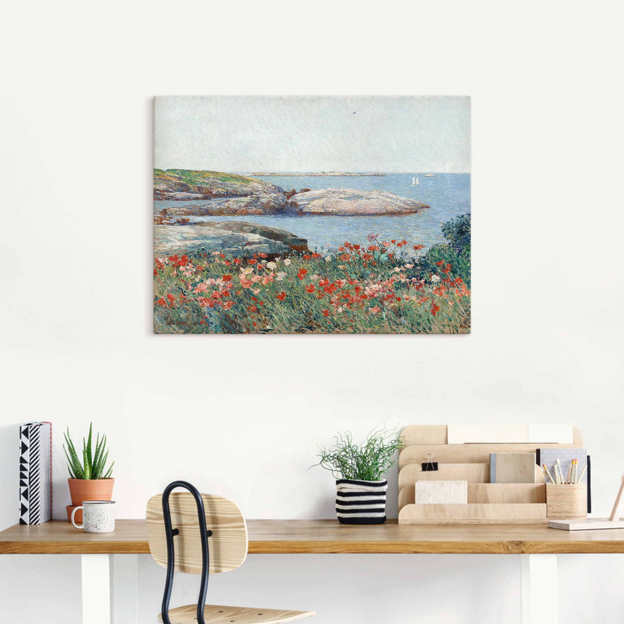 Artland Leinwandbild »Poppy, Isles of Shoals. 1891« Meer Bilder 1 Stk. tlg. auf Holzrahmen gespannt