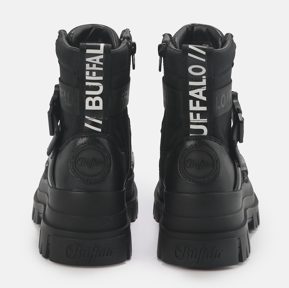 Buffalo Winterboots »Aspha Com1 Vegan«  Schnürstiefelette, Plateauboots mit Innen-Reissverschluss