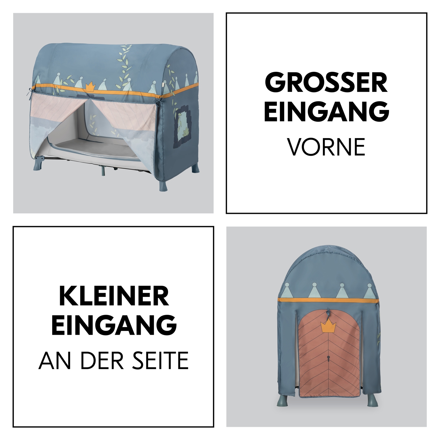 Hauck Bettzelt »Travel Bed Cover, Palace« Ergänzung für hauck Reisebetten (120 x 60 cm)