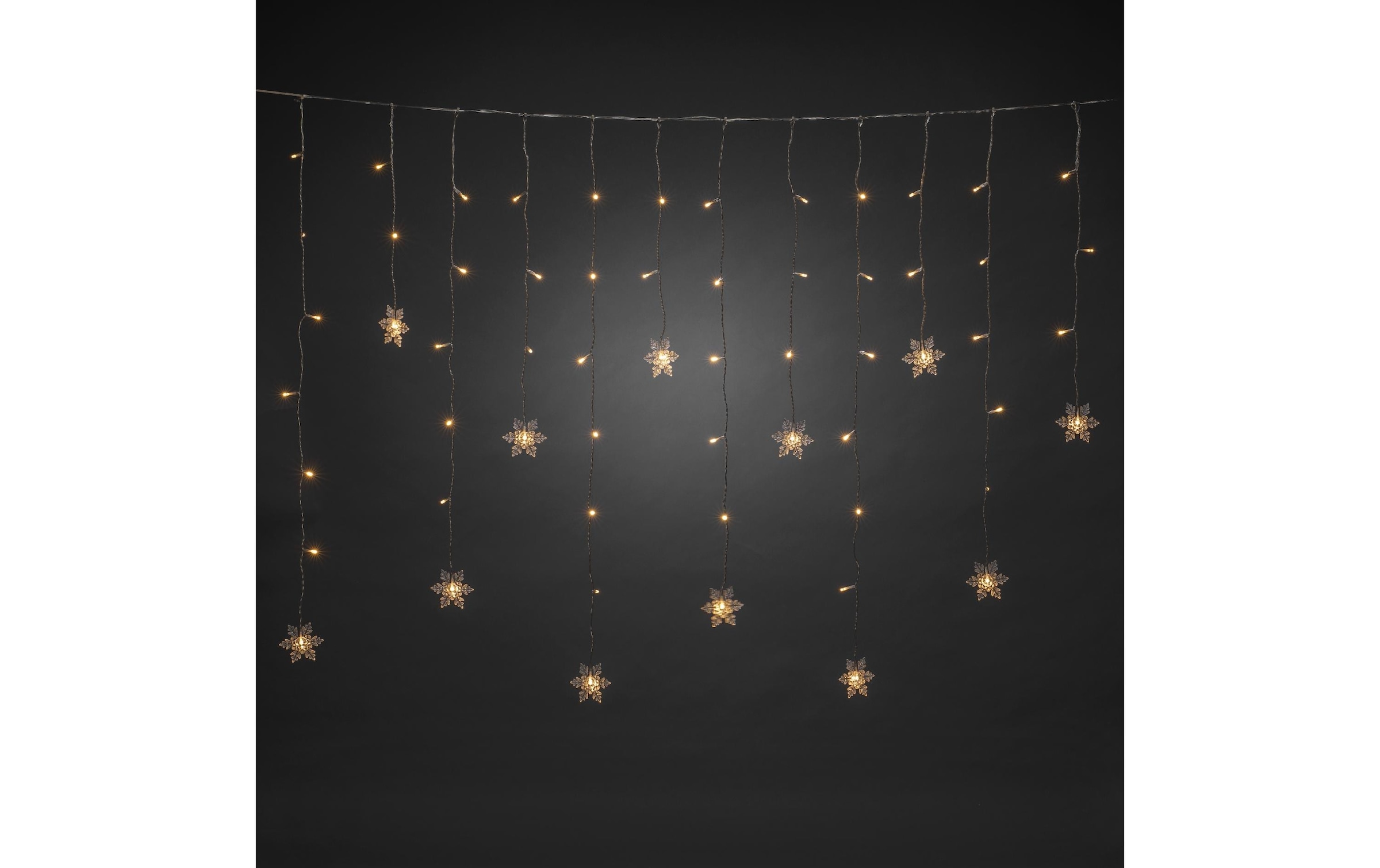 KONSTSMIDE LED-Lichtervorhang »Schneeflocken 60 LED 45017 m Outdoor« 60 Stk.-flammig