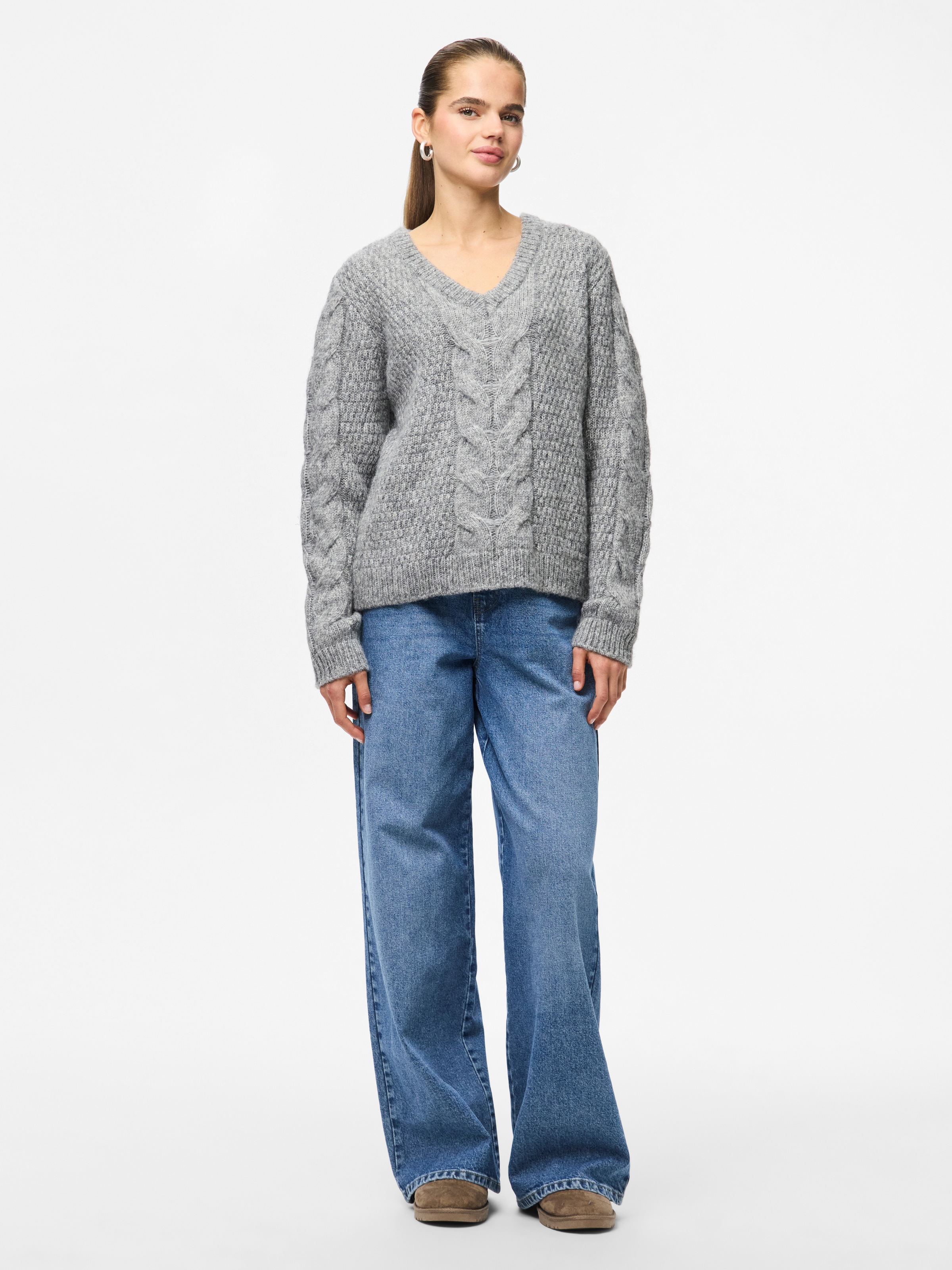 pieces Pull en tricot »PCNINA LS V-NECK KNIT NOOS BC«