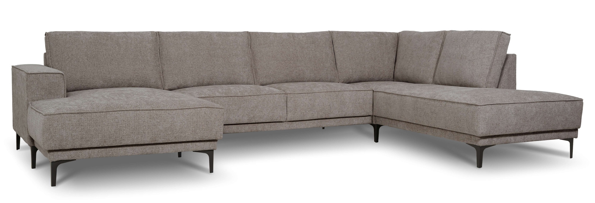 GOODproduct Paysage de salon »XXL Sofa Oland mit modernem Chenille-Bezug« U-Form, 345 cm, Wellenunterfederung, Skandi-Design, Metallfüsse