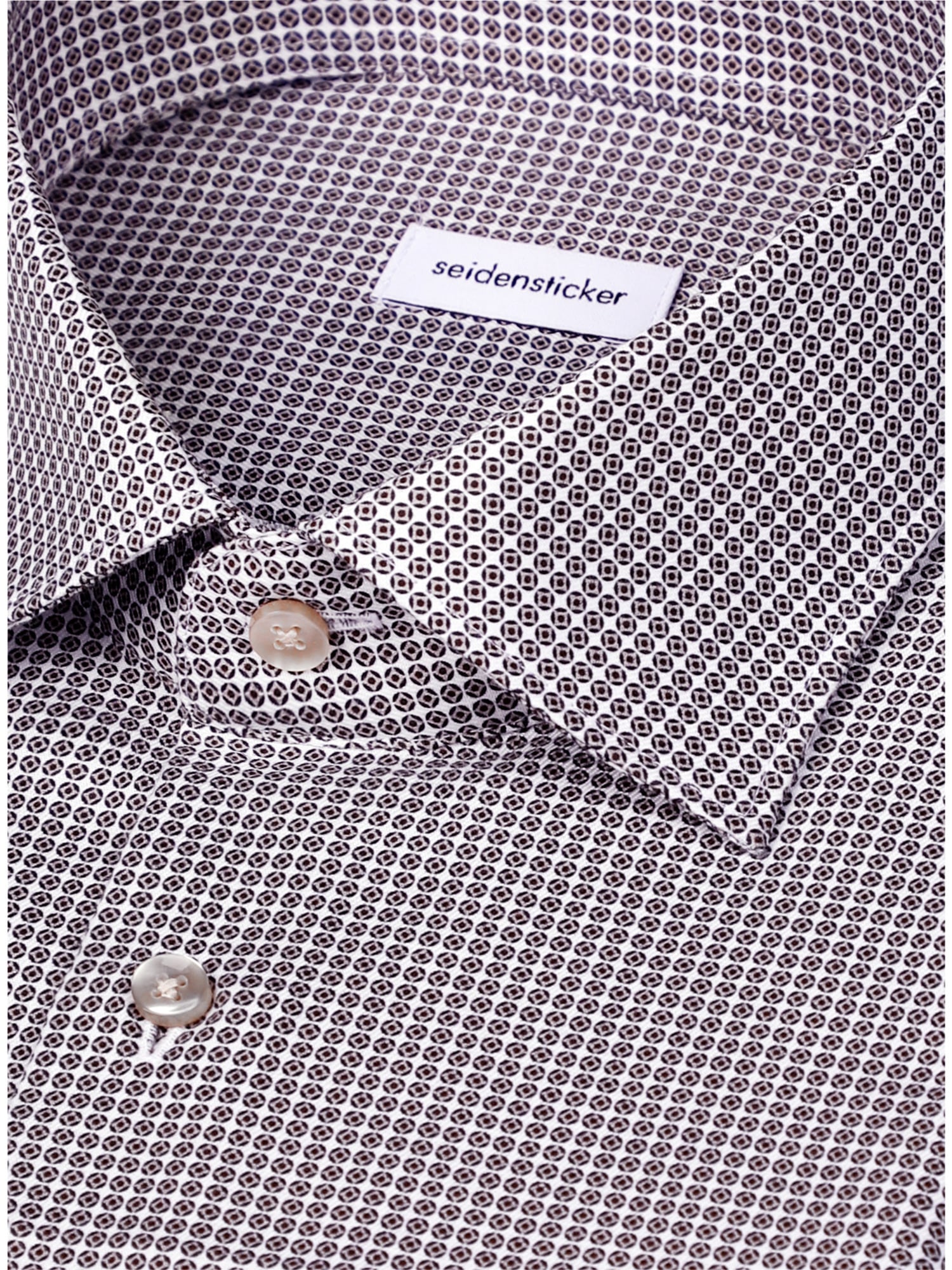 seidensticker Chemise d'affaires »Schwarze Rose« Regular 1/2 Kentkragen Druck